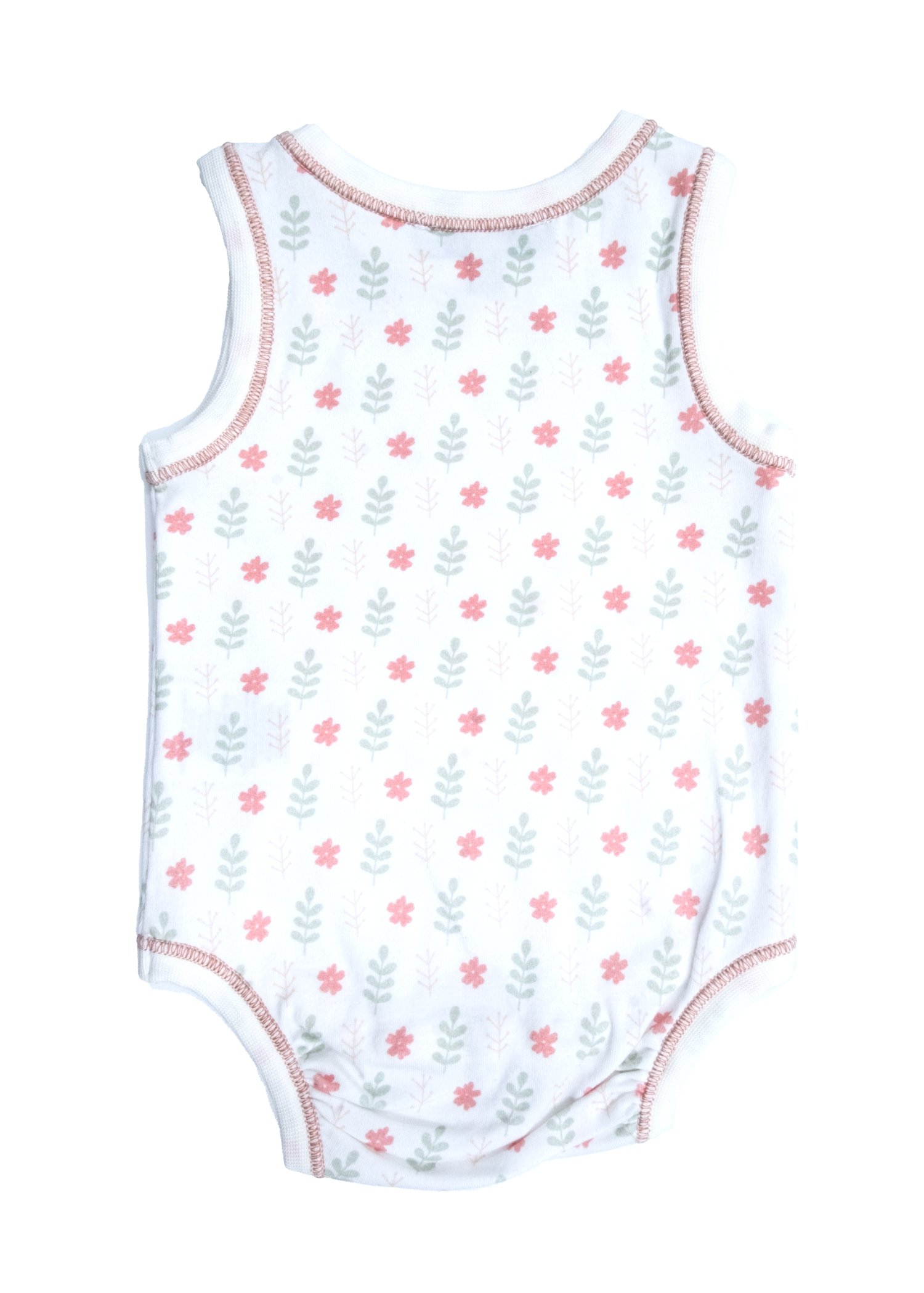 Organic Leaf Patterned Baby Girl Athlete Body