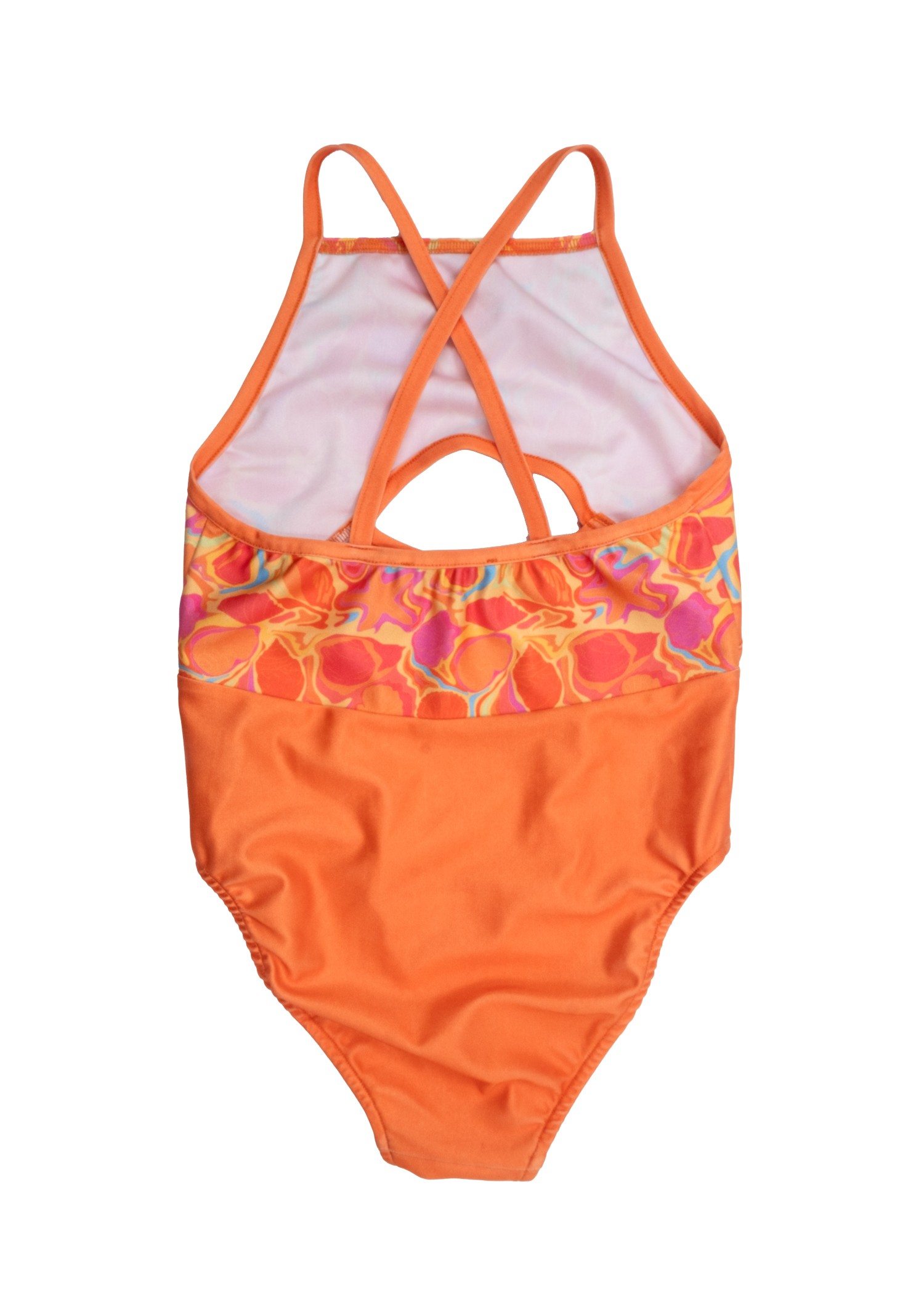 Orange Girl's Swimsuit with +50 UV Protection