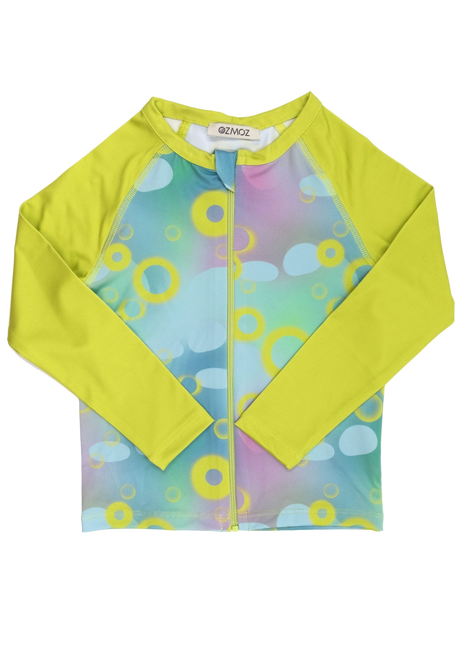 Recycle UV Protection Long Sleeve Unisex Kids Swimsuit Top