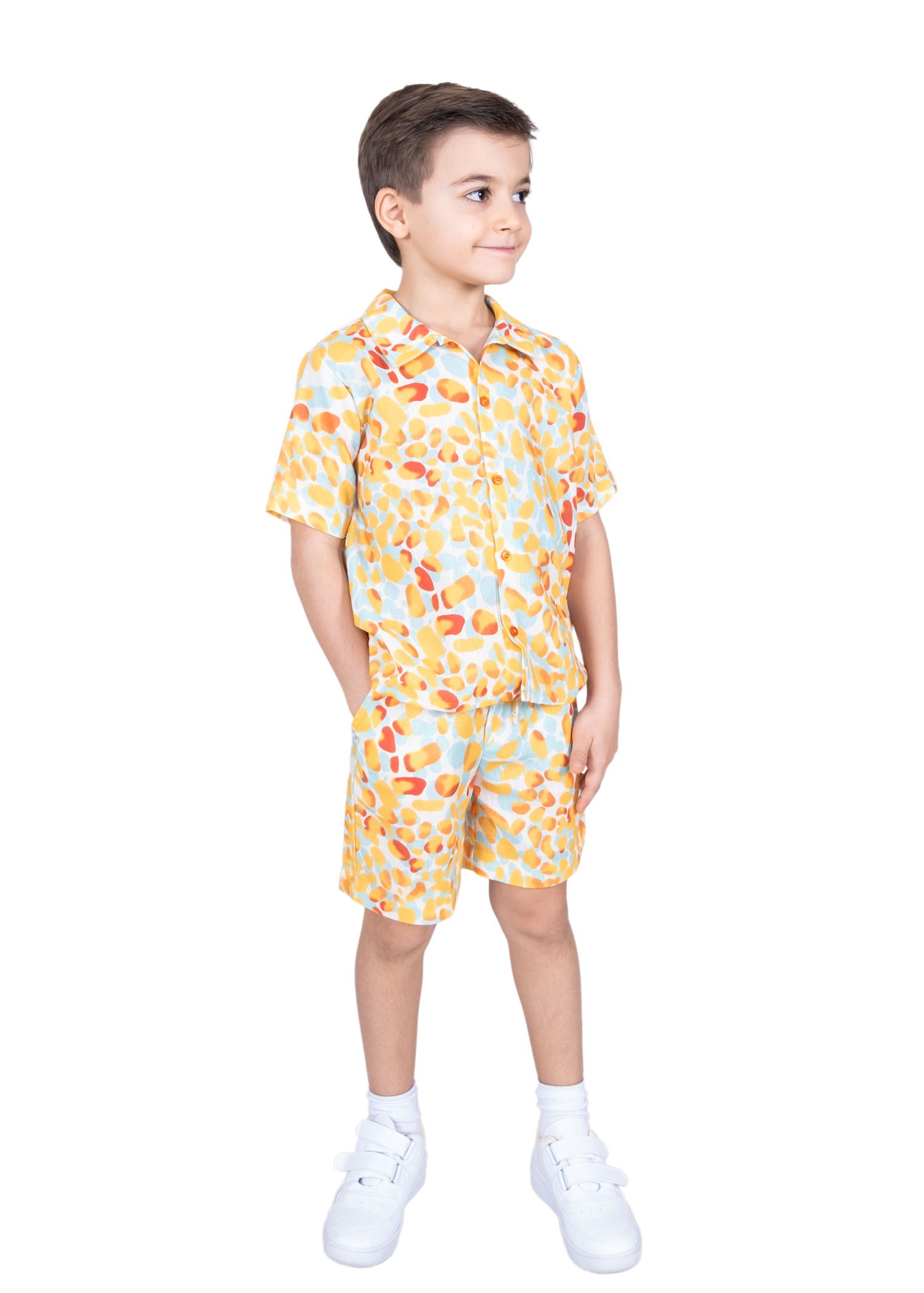 Colorful Thin Woven Summer Little Boy Shirt