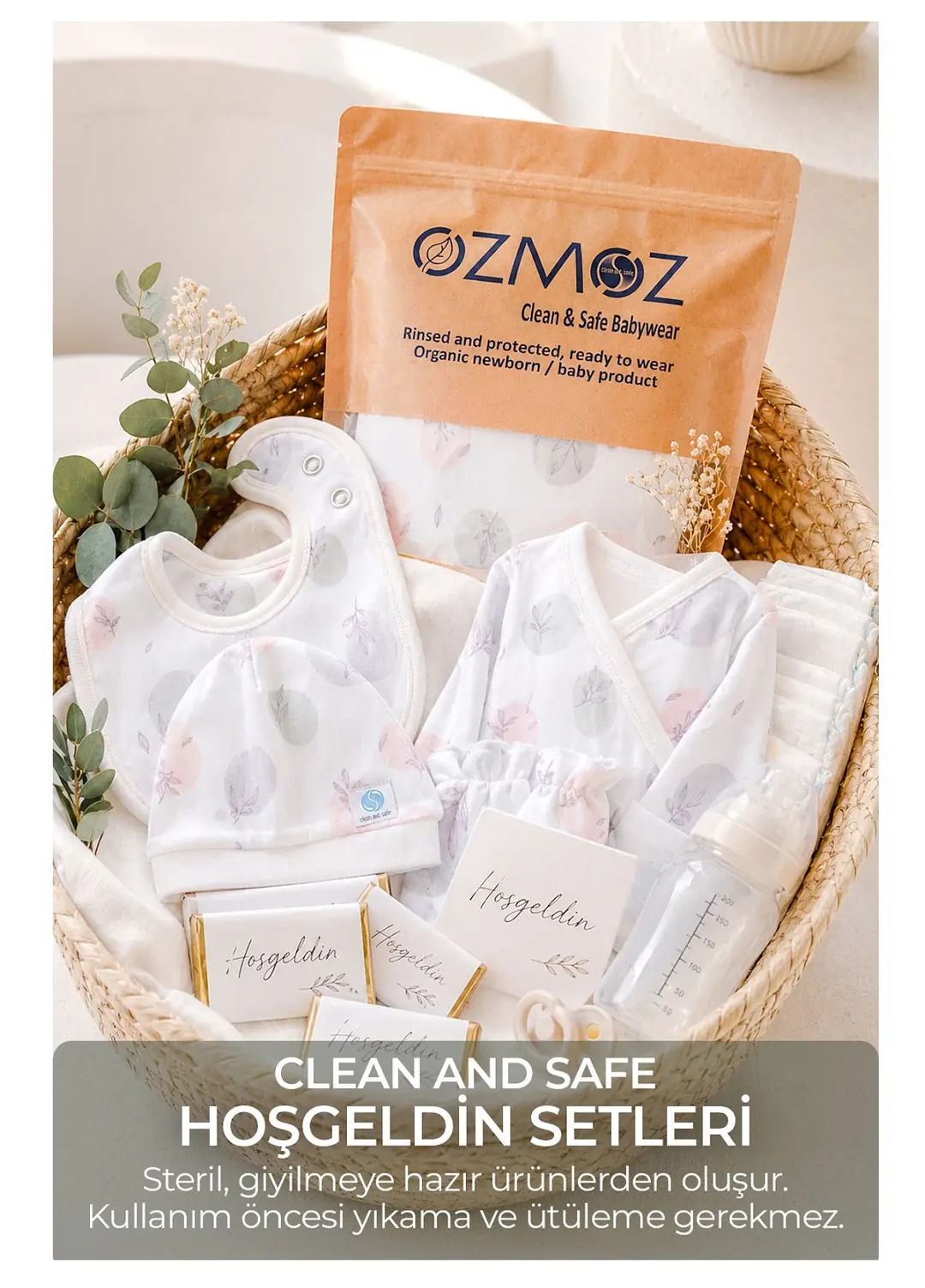 Clean&Safe ürünleri saf organik pamuktan üretilir