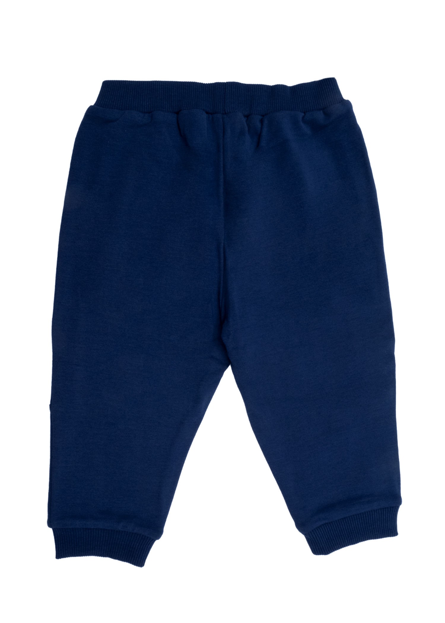 Hooded Zippered Navy Blue Winter Little Men's Tracksuit Set