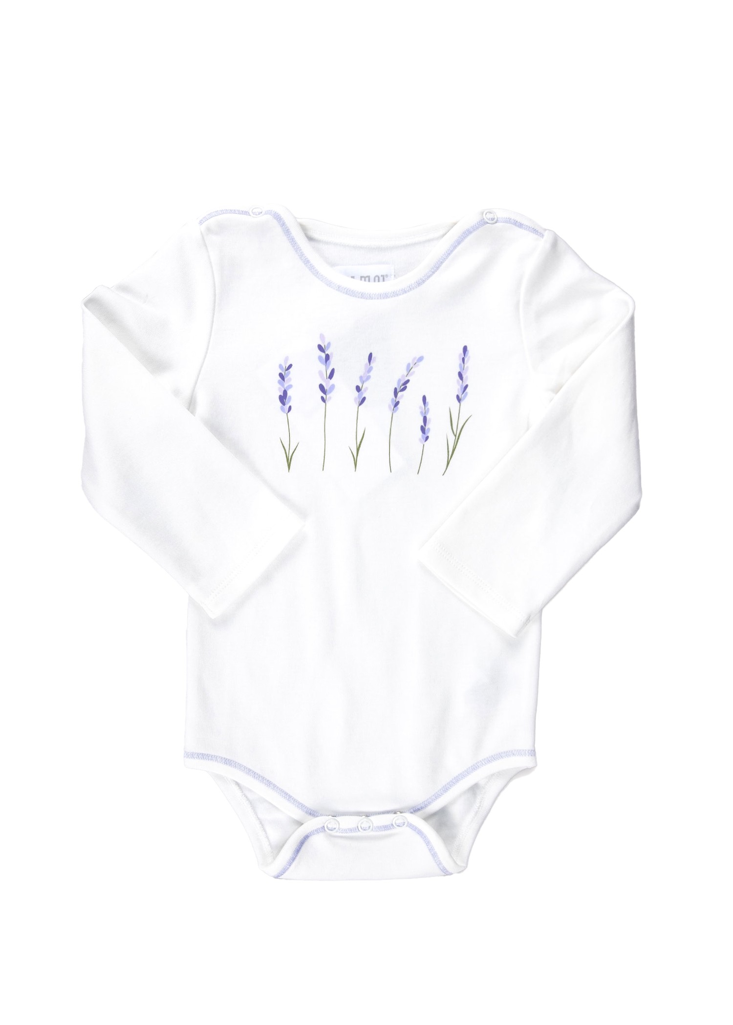 Organic Lavender Printed Baby Girl Body