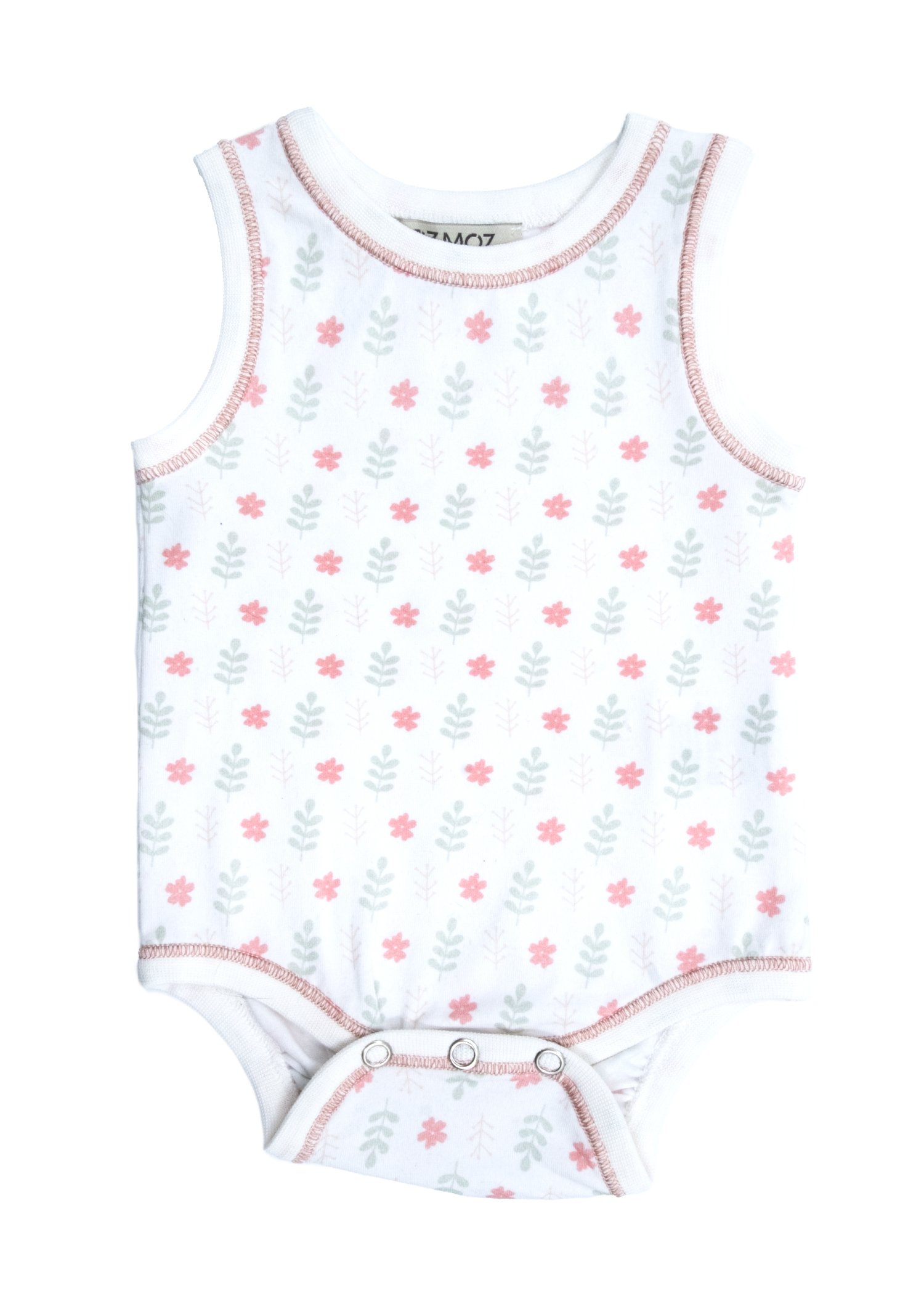 Organic Leaf Patterned Baby Girl Athlete Body