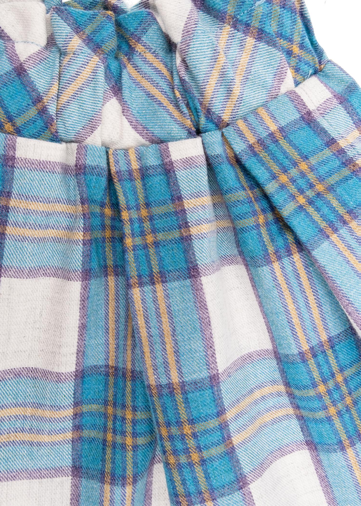 Plaid Blue Winter Little Girl Skirt