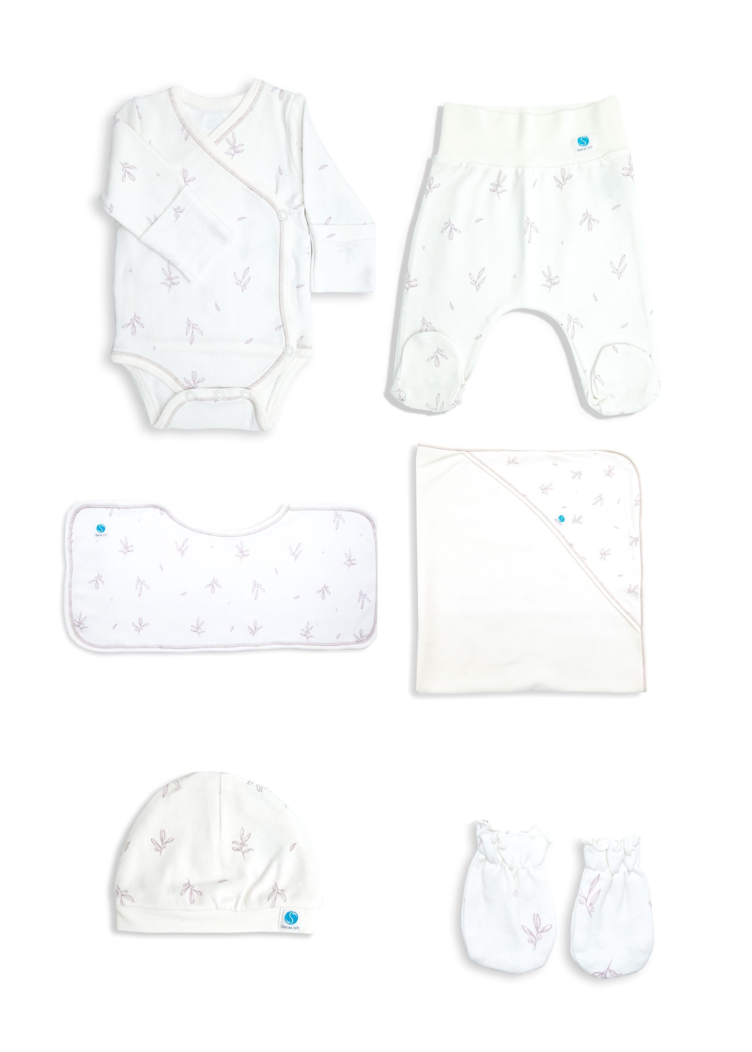 Clean&Safe Organik Steril Temizlenmiş Hastane Çıkış Seti-6 Parça