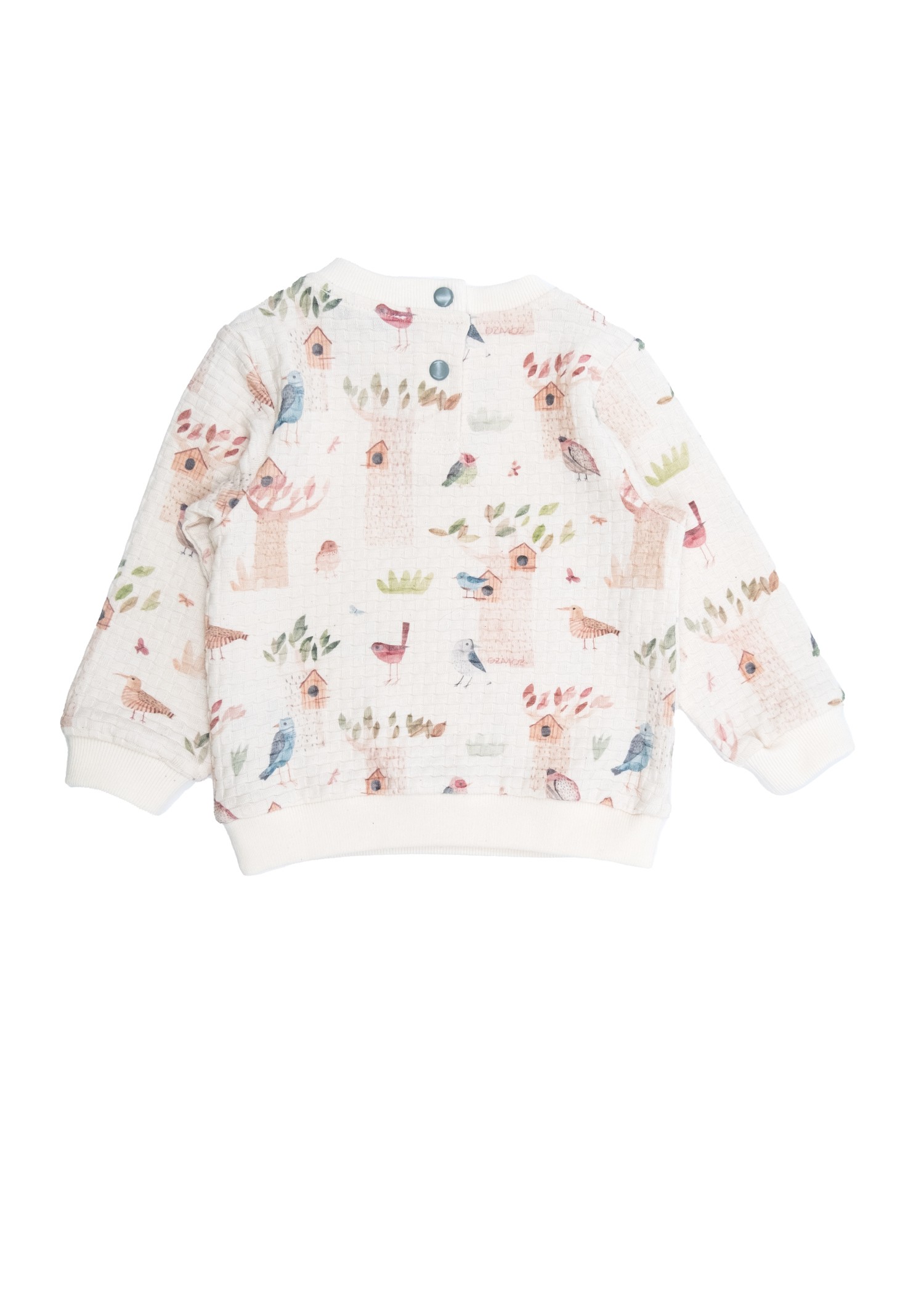 Organic Bird Patterned Spring Baby Girl Sweatshirt