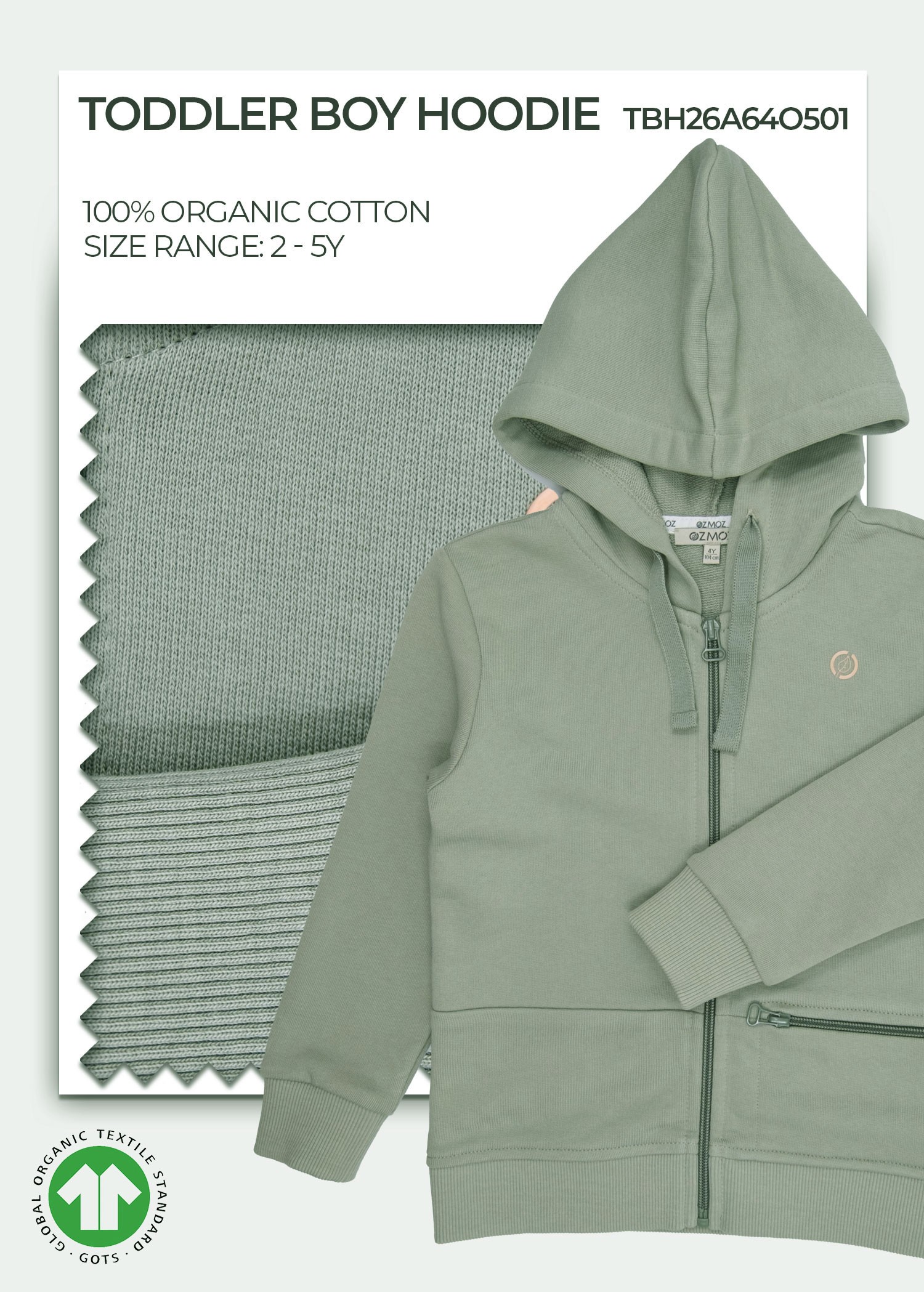 Organic Quick Silver Toddler Boy Hoodie