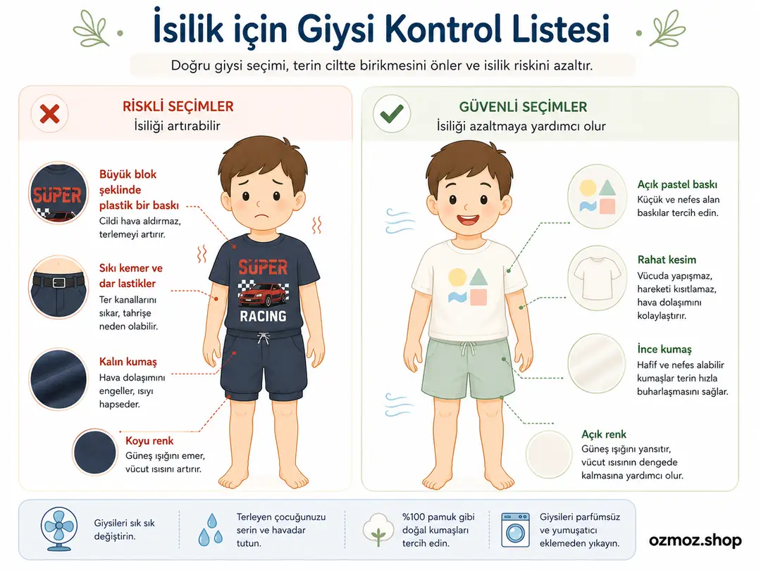 Bebeğin/çocuğun giysileri isiliki açısından önemlidir.