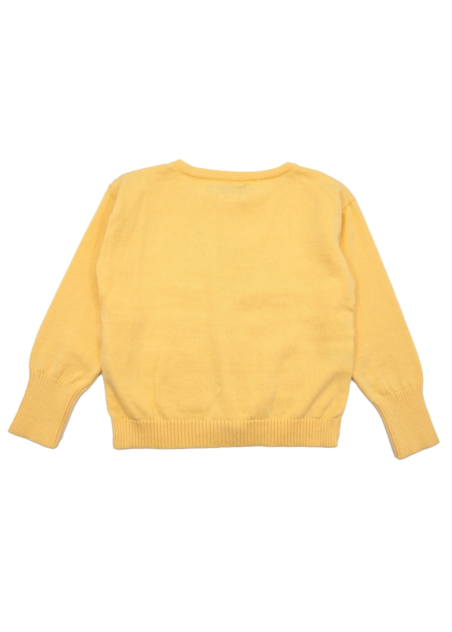 Organic Knitwear Knitted Long Sleeve Yellow Spring Baby Boy Cardigan