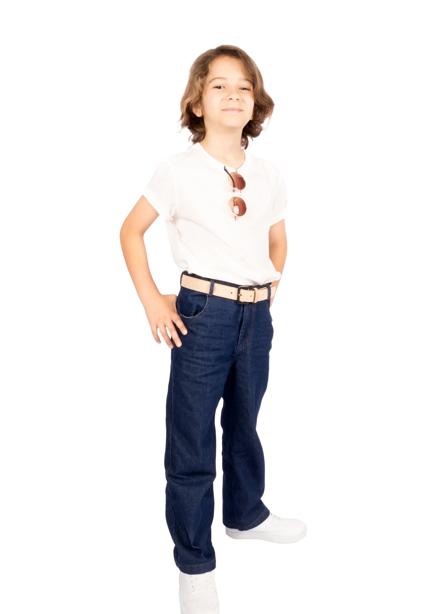 100% Cotton Navy Blue Boy's Denim Trousers