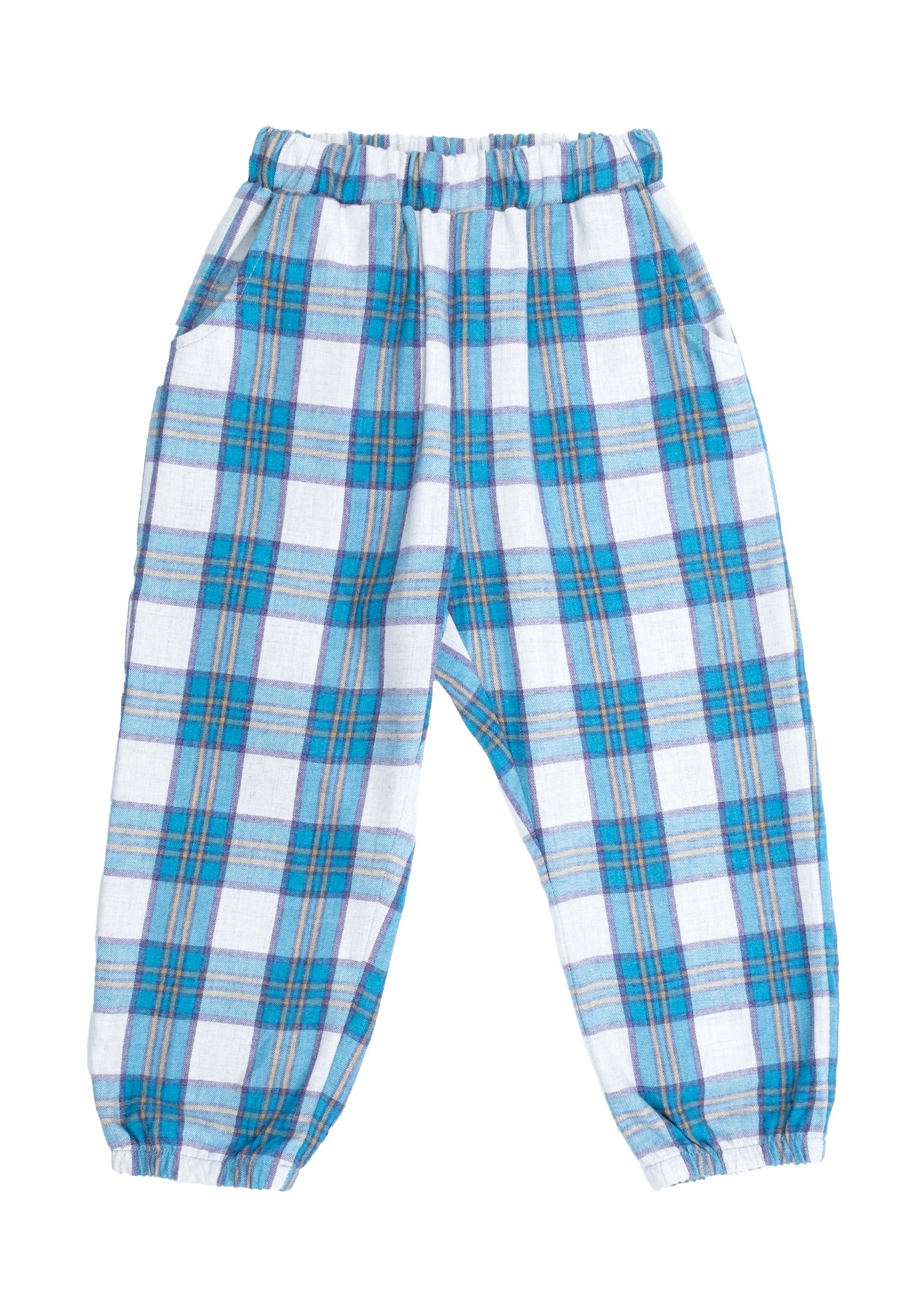 Plaid Blue Winter Unisex Little Kids Bottom