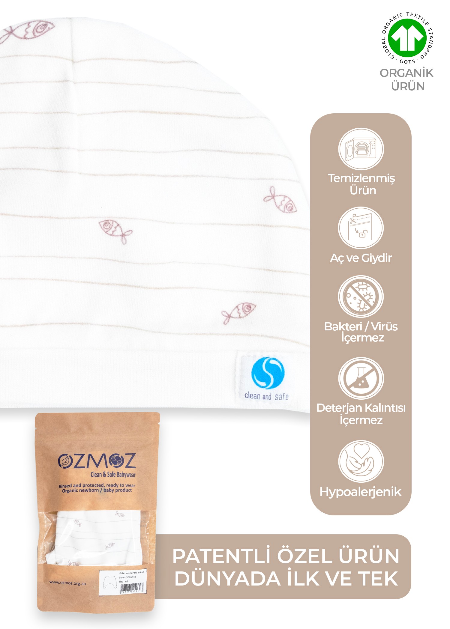 Clean&Safe Organik Steril Temizlenmiş Organik Bere