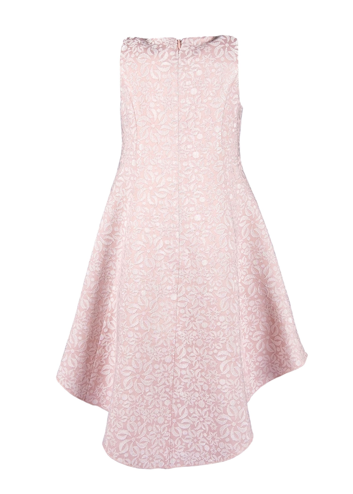 Jacquard Tulle Detailed Pink Girls' Evening Dress