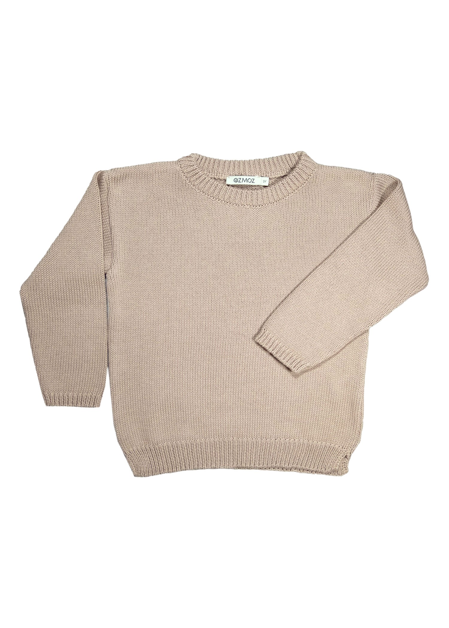 Organic Cotton Winter Milk Brown Unisex Little Kids Knitwear Sweater