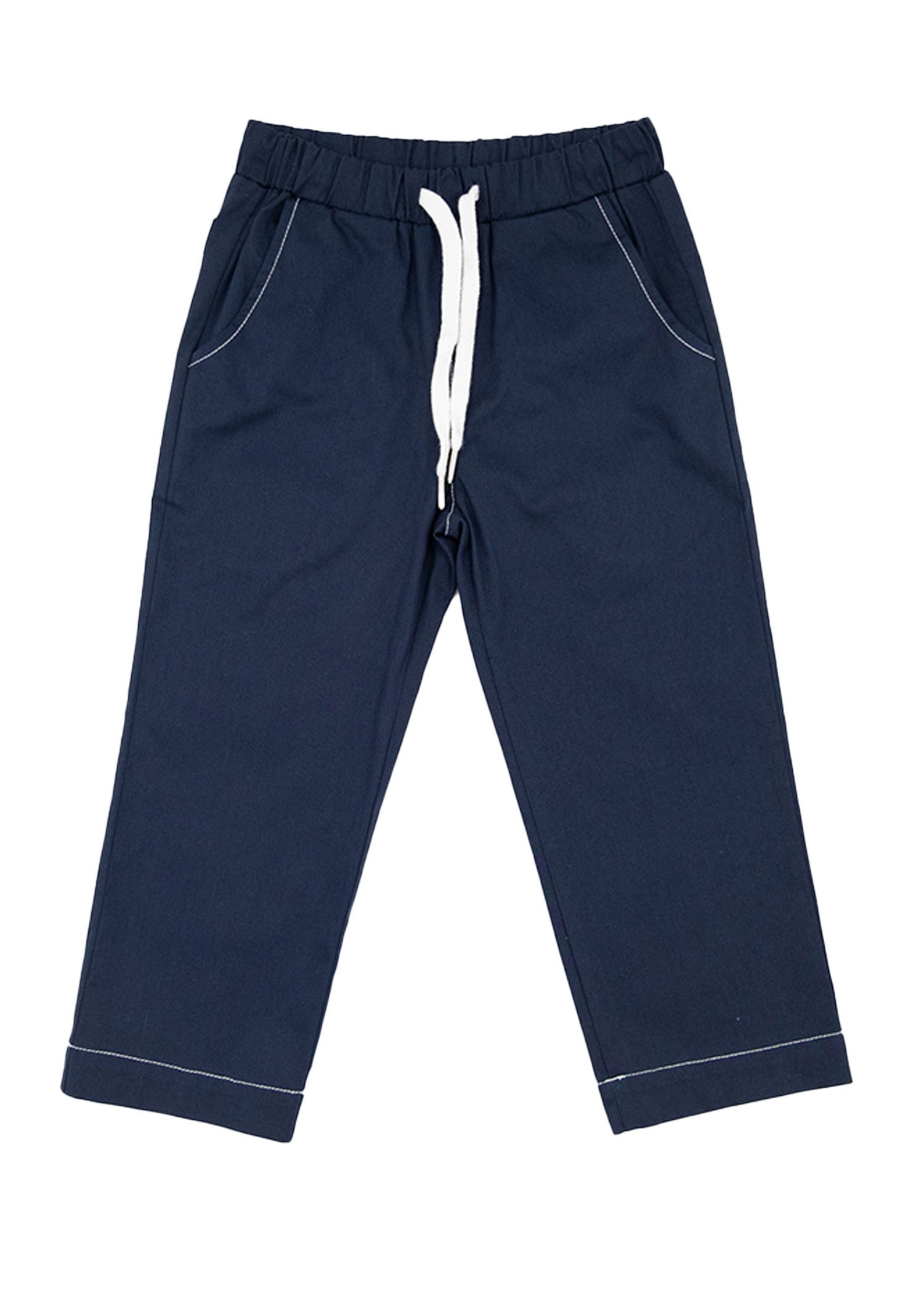 Cotton Pocket Printed Navy Blue Summer Boy Trousers