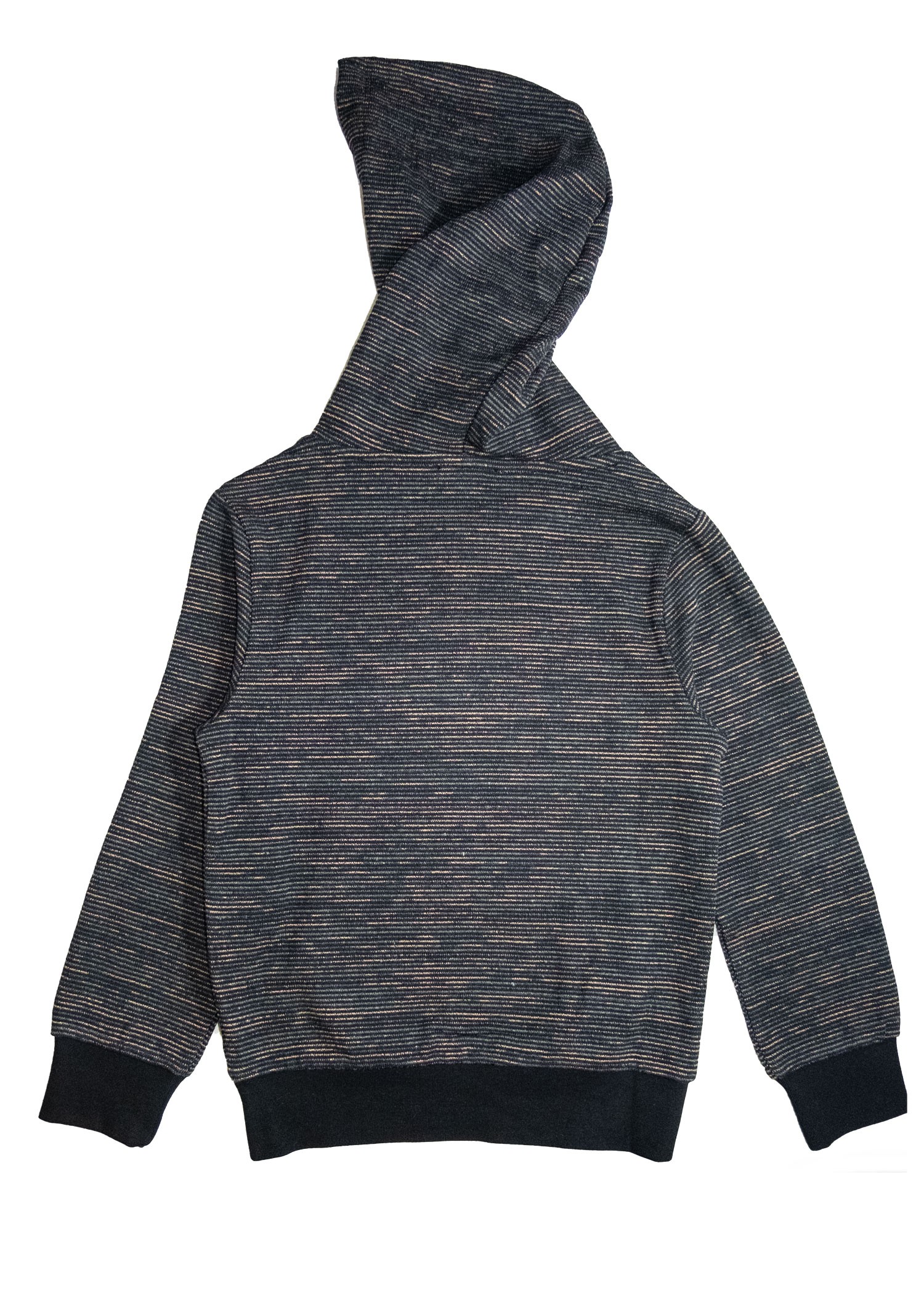 Cotton Melange Spring Boy Hooded Sweatshirt Anthracite