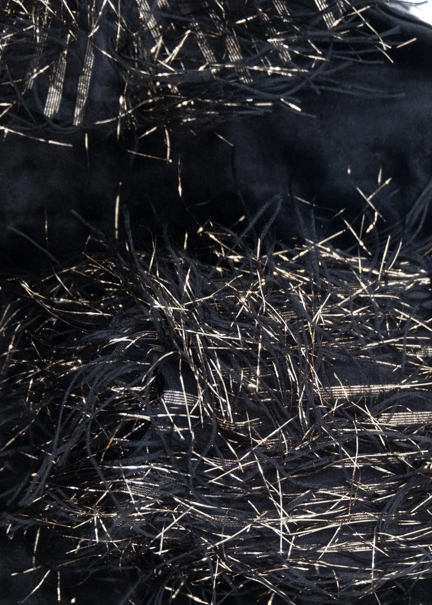 Sim Püsküllü Siyah Kadife Kışlık Kız Çocuk Abiye Parti Elbisesi