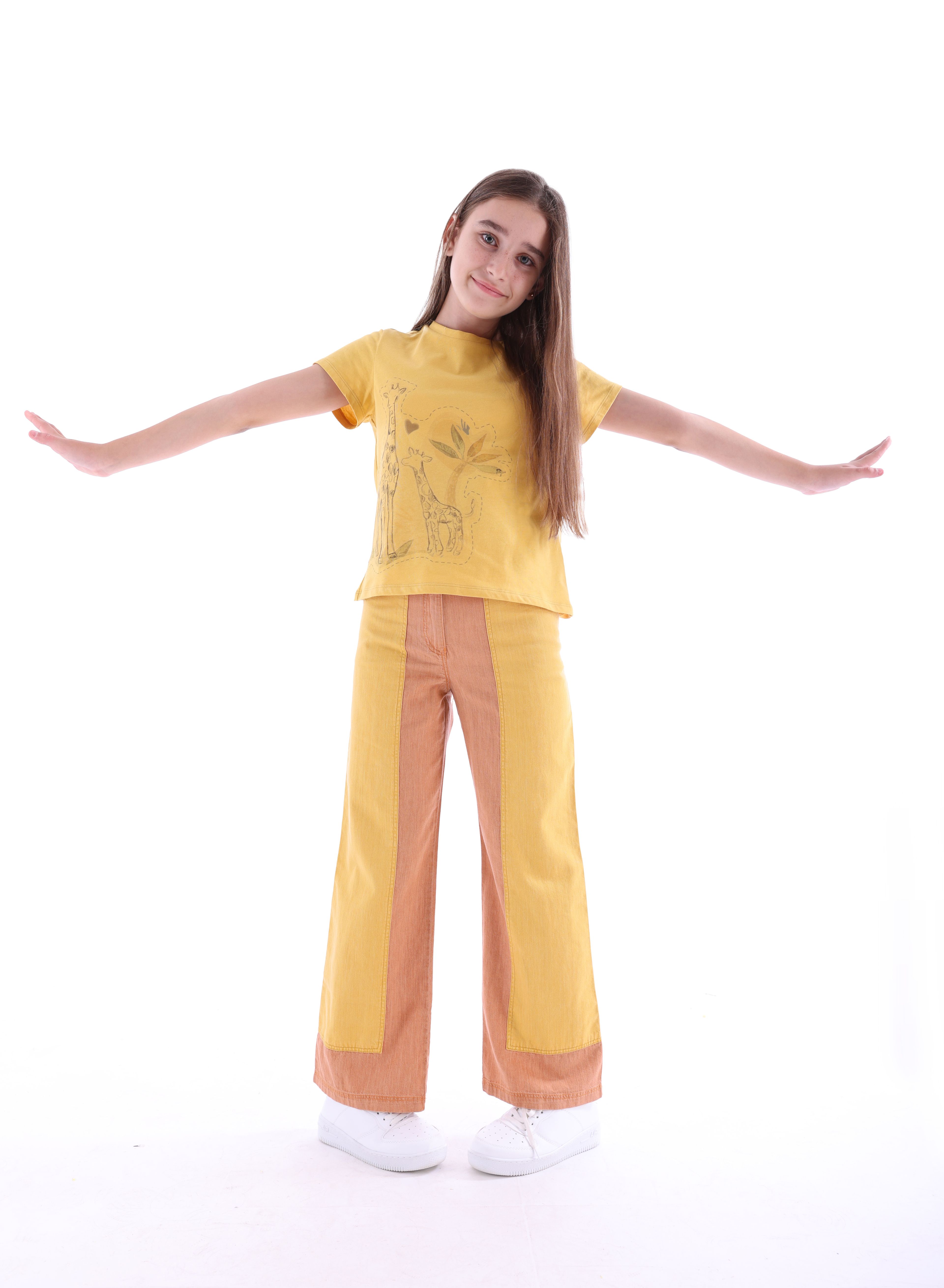 100% Cotton Color Thin Denim Summer Girls Pants