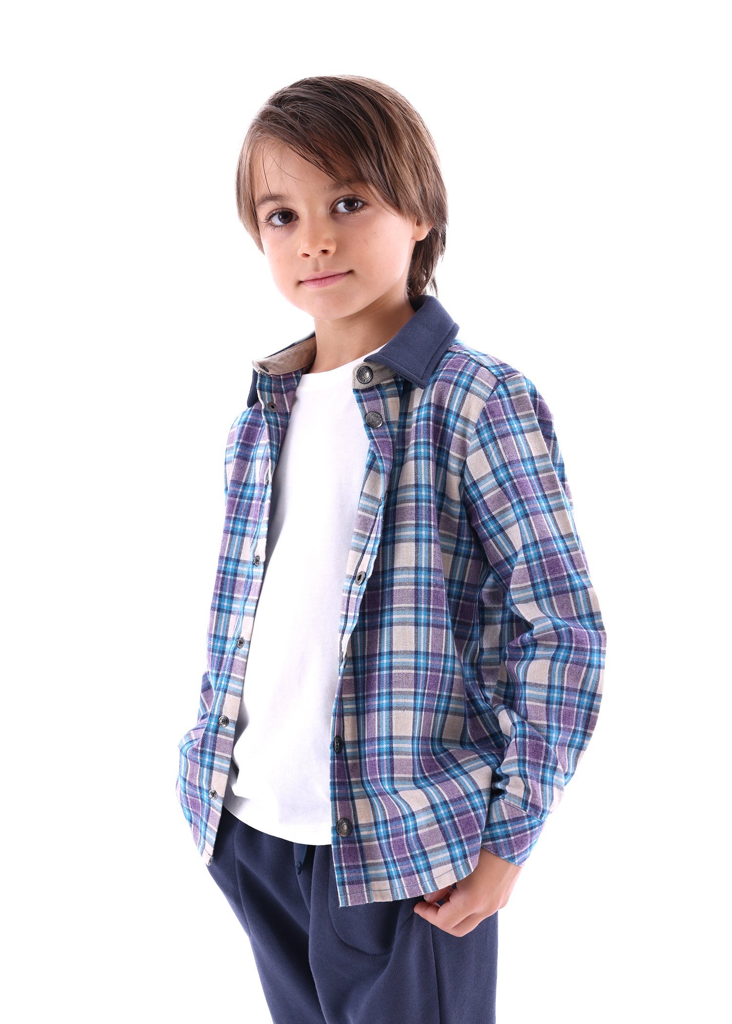 Plaid Woven Winter Boy's Shirt