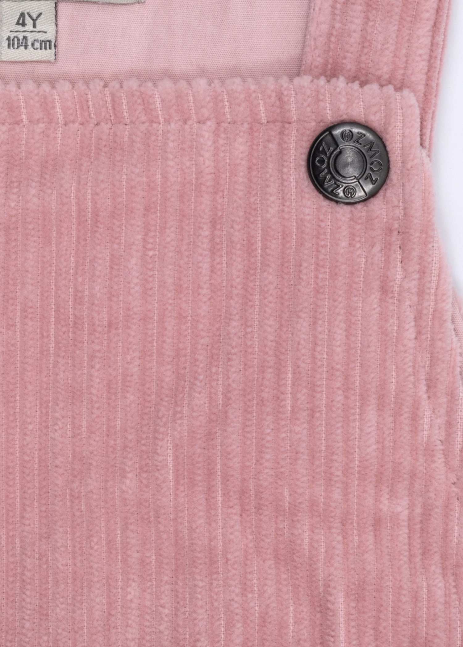 Kadife Askılı Koyu Pembe Kışlık Minik Kız Çocuk Elbise