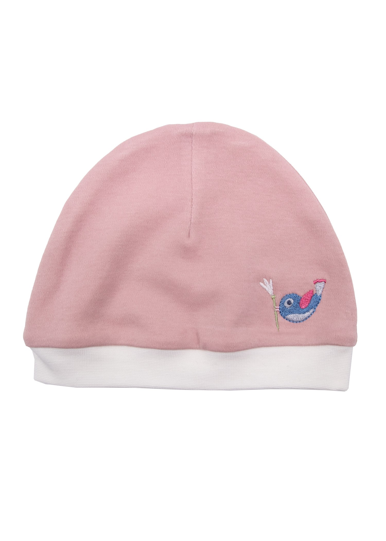Organic Pale Mauve Baby Girl Beanie