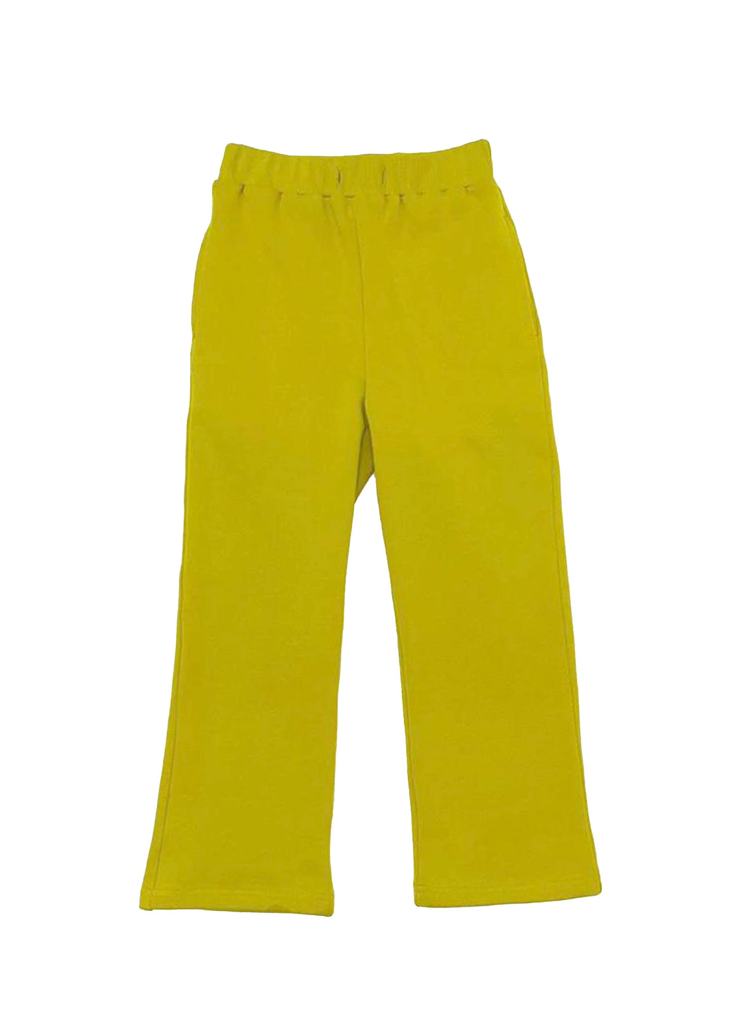 Organic Yellow Waist Tied Comfortable Cut Spring Girl's Trousers