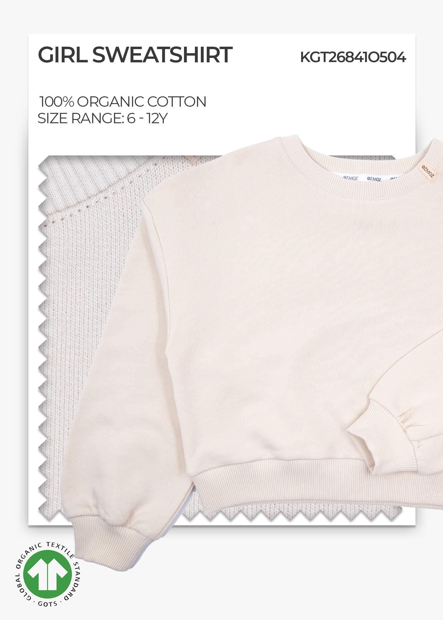 Organic Short Bread Girl Sweat