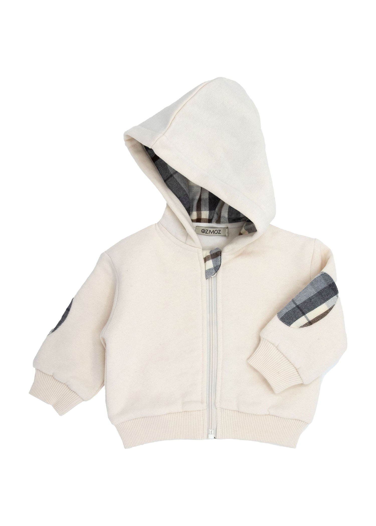 Organic Hooded Cream Thick Winter Unisex Baby Jacket