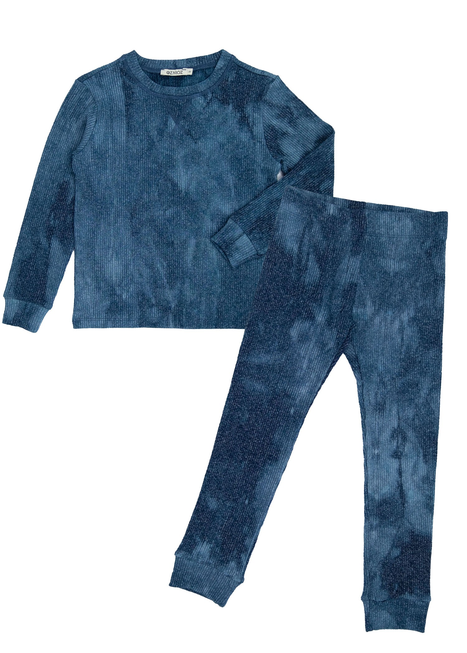 Soft Knitted Spring Coat Boy's Pajama Set Indigo Antique