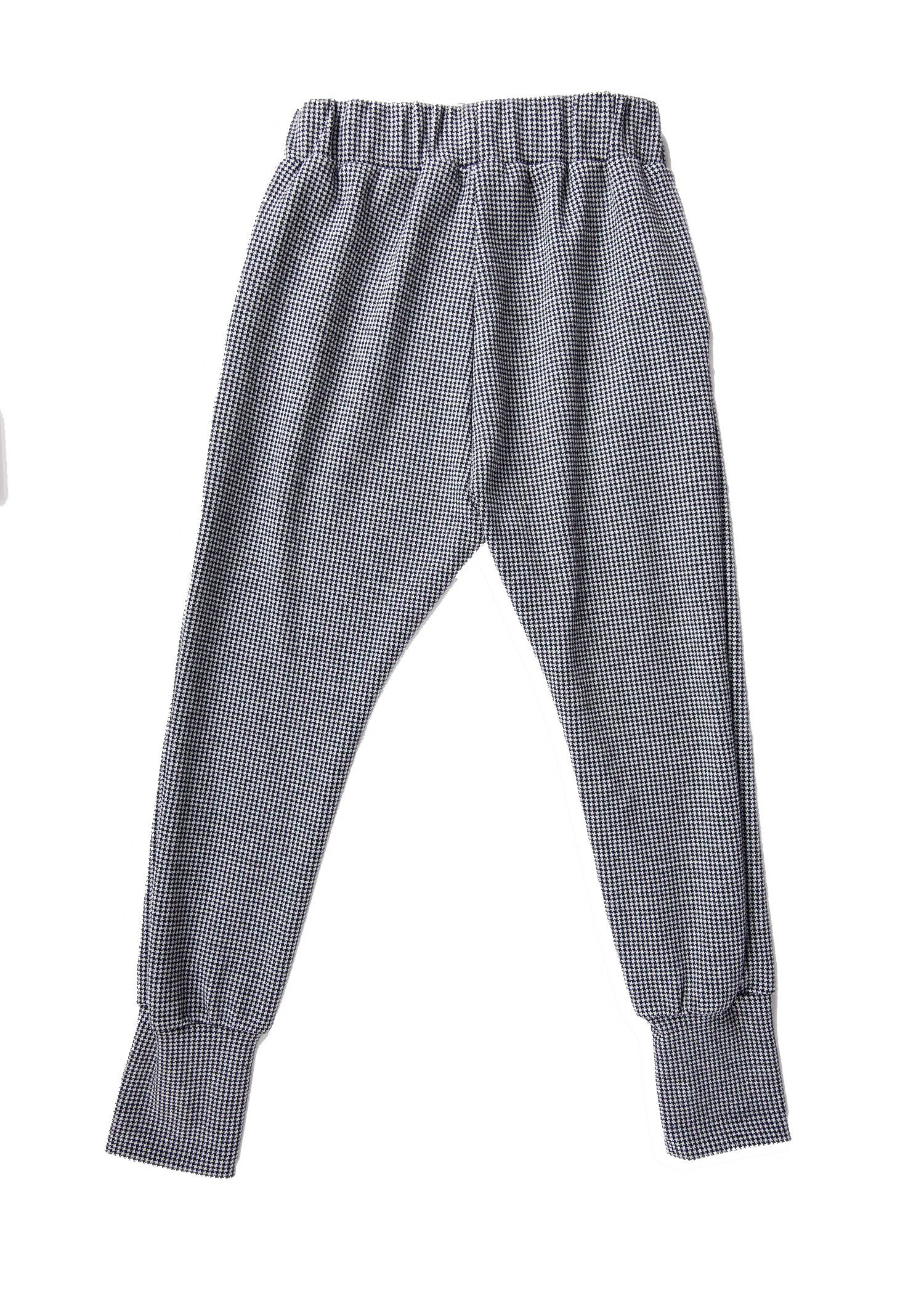 Velvet Piping Gray Gingham Winter Girls' Trousers