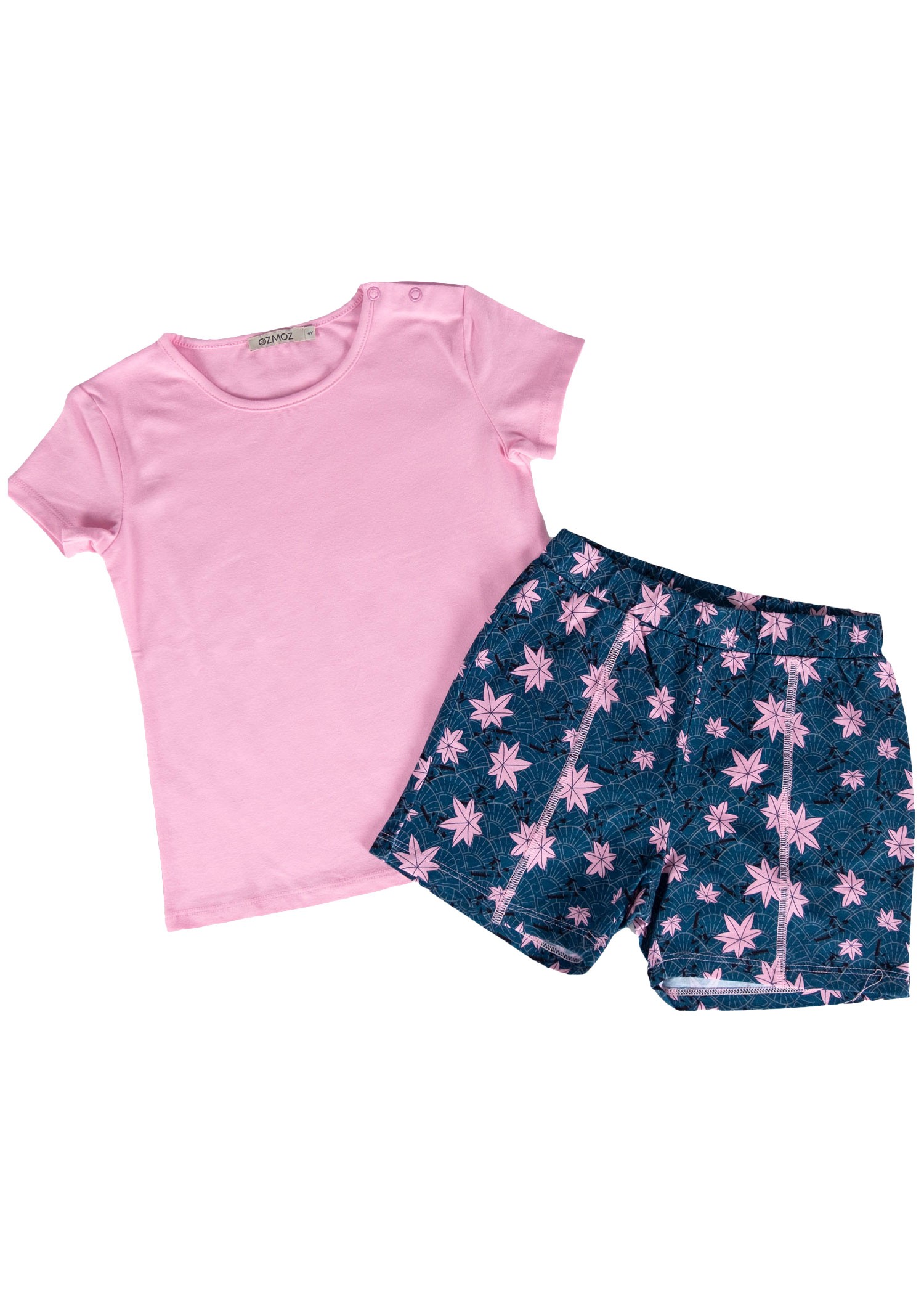 Cotton Pink Summer Baby Girl Shorts Tshirt Set