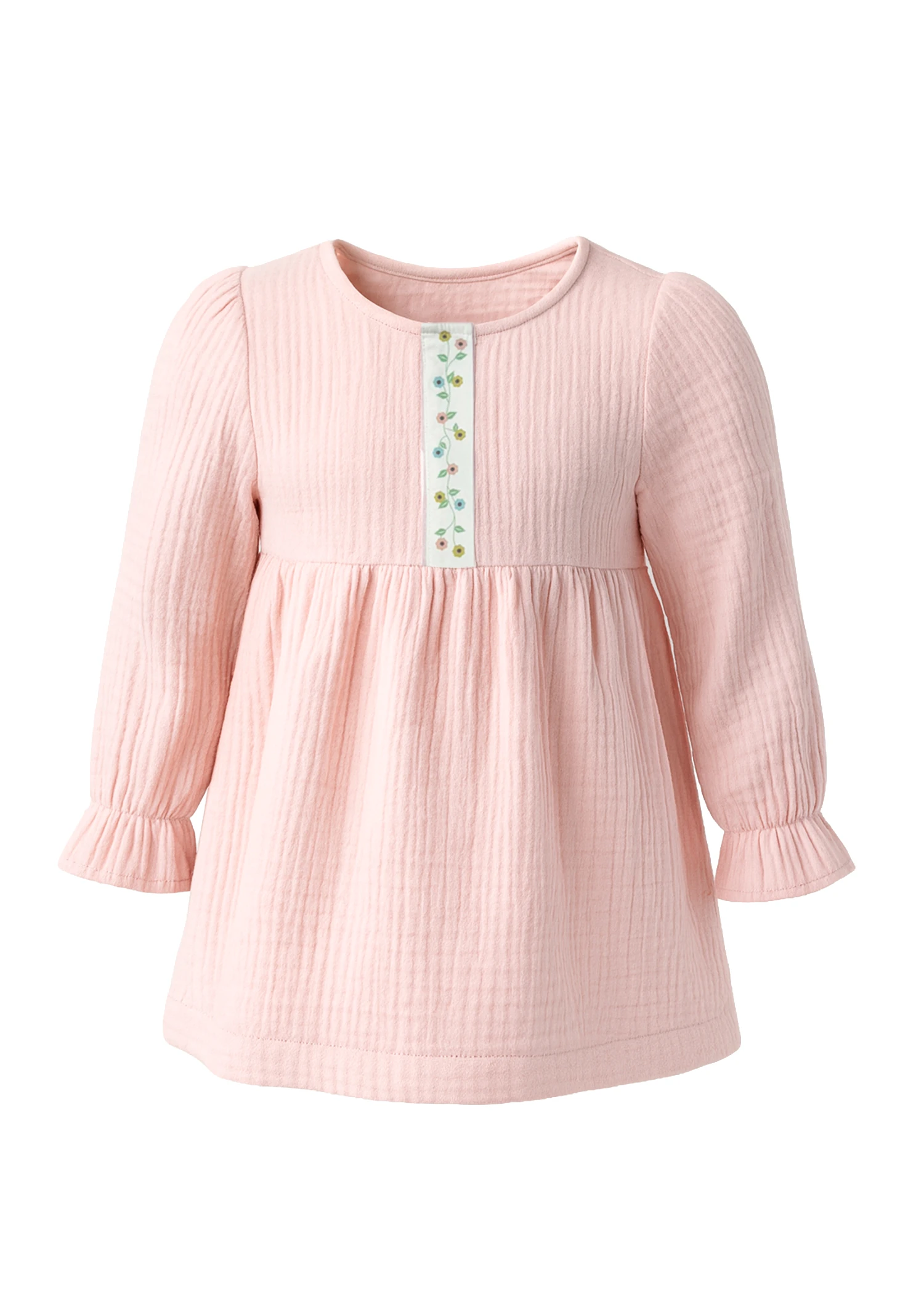 100% Cotton 4-layer Muslin Fabric Spring Toddler Girls Dress