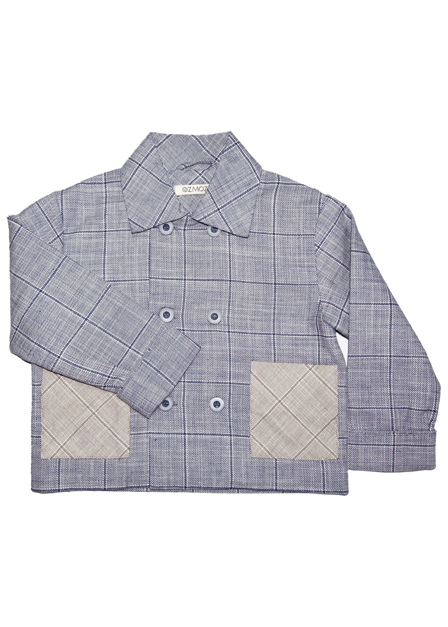 Classic Plaid Winter/Spring Baby Boy Suit (Ice Blue)