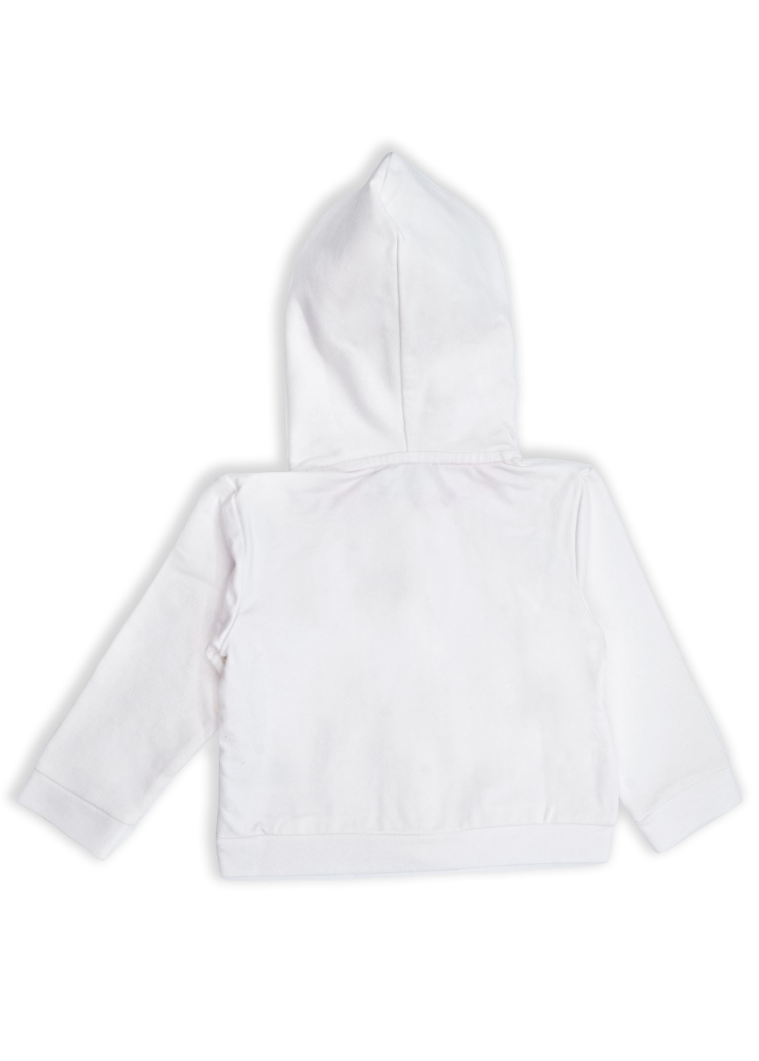 Hooded Zippered White Winter Little Boy Tracksuit Set