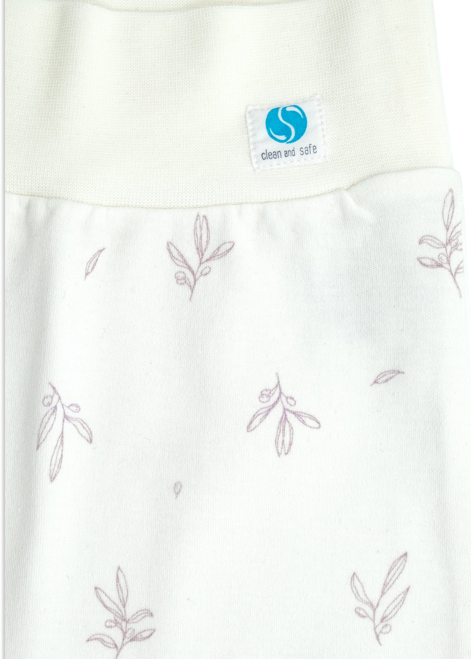 Clean and Safe Steril Giyilmeye Hazır Organik Unisex Bebek Patikli Alt-Leaf