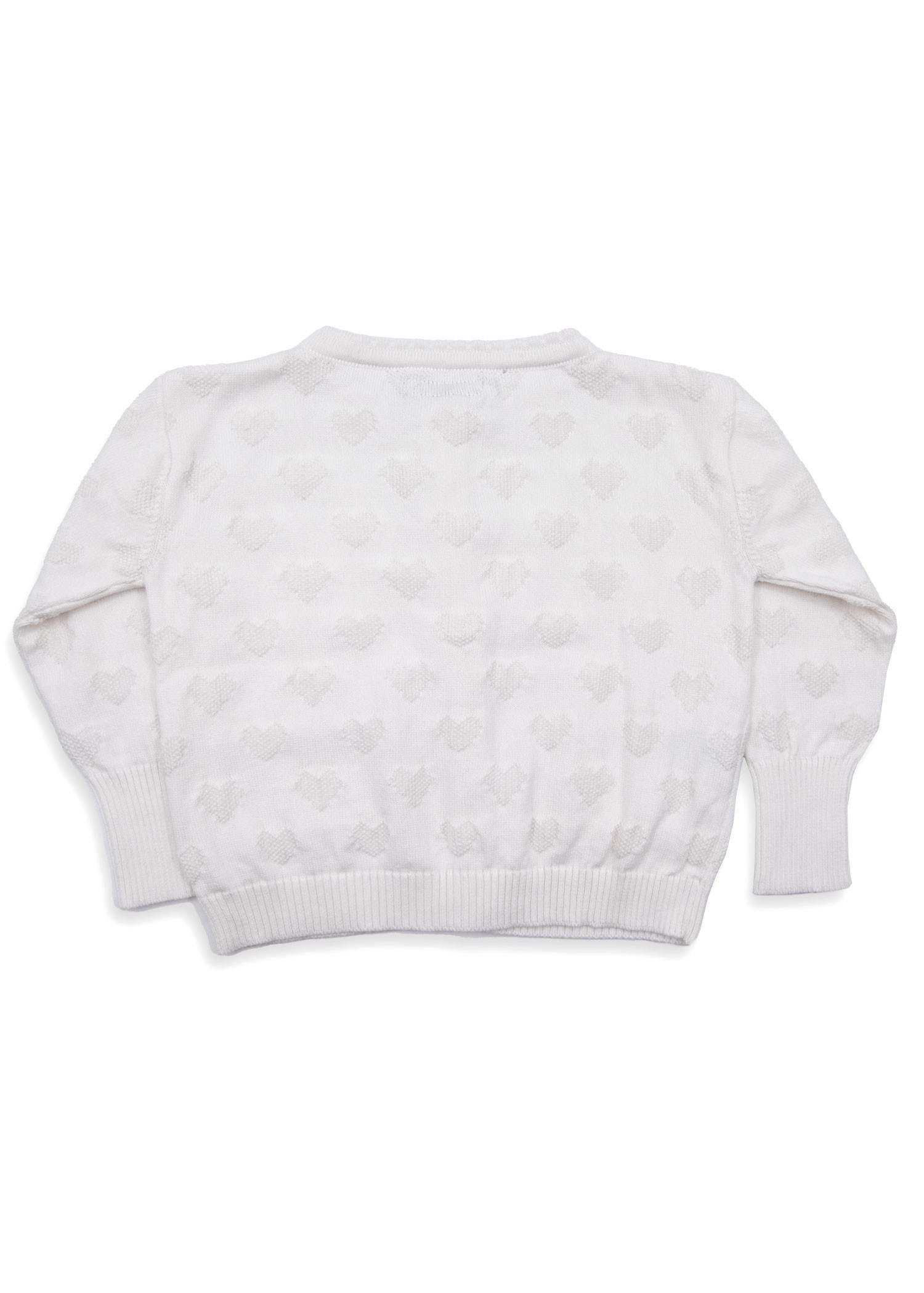 Organic Knitwear Knitted Long Sleeve White Spring Baby Girl Cardigan