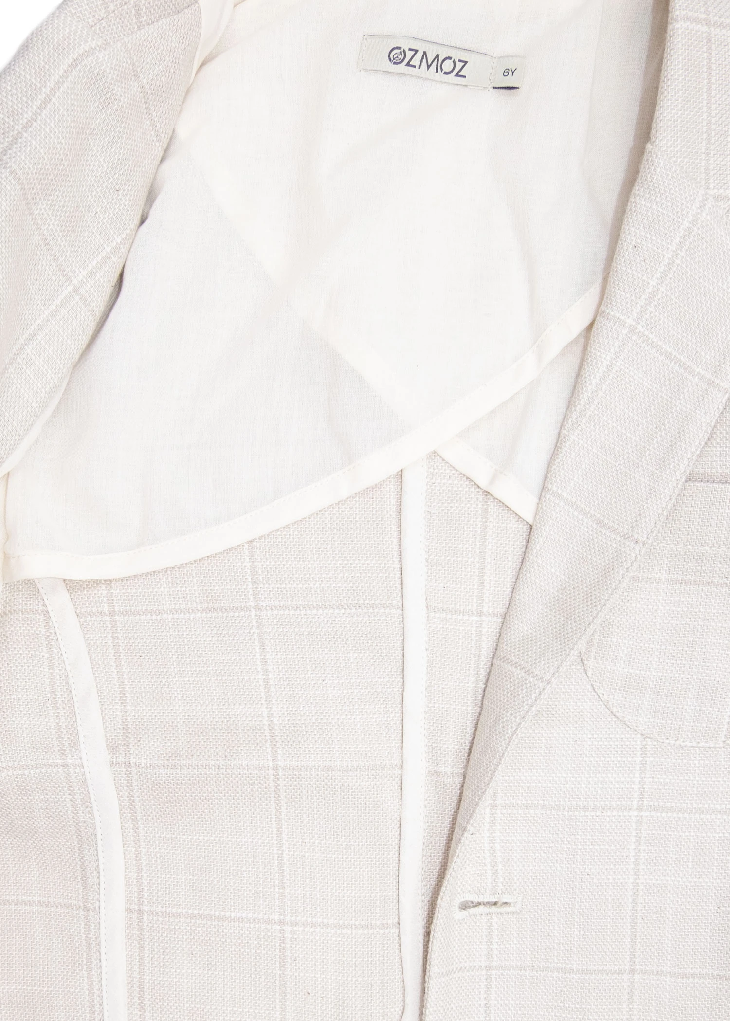 %100 Pamuk Krem Baharlık Klasik Erkek Çocuk Pantolon Ceket Takım