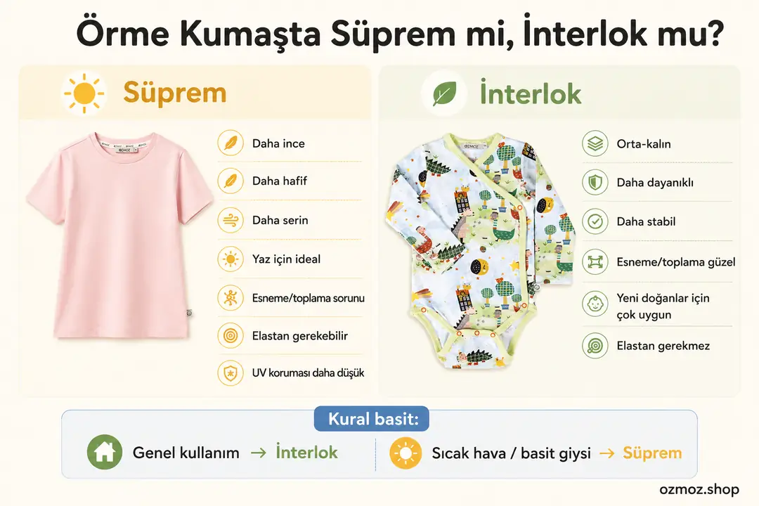 Süprem kumaş mı? Interlok Kumaş mı? basit kriterler.
