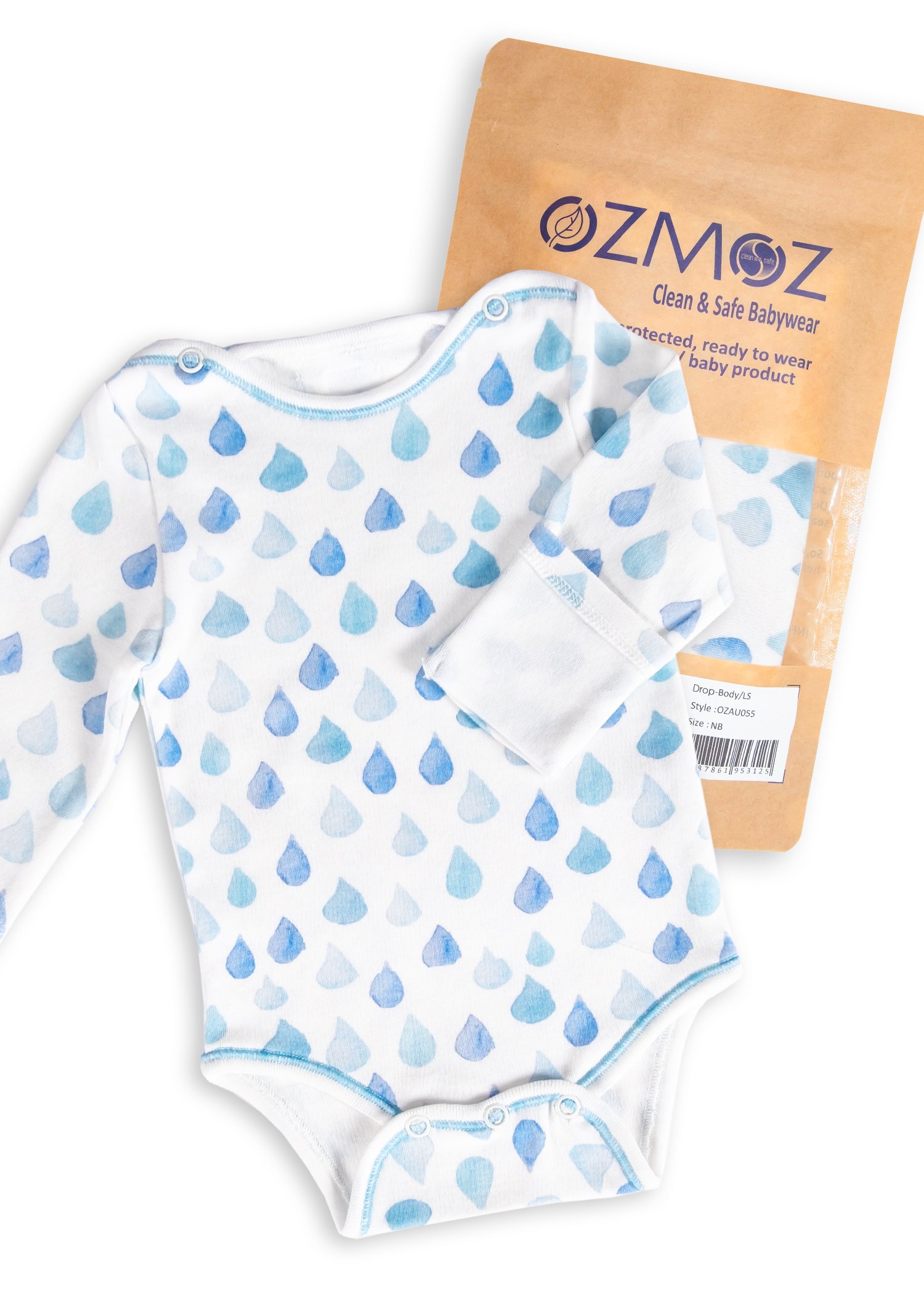 Clean and Safe Steril Giyilmeye Hazır Organik Erkek Bebek Body-