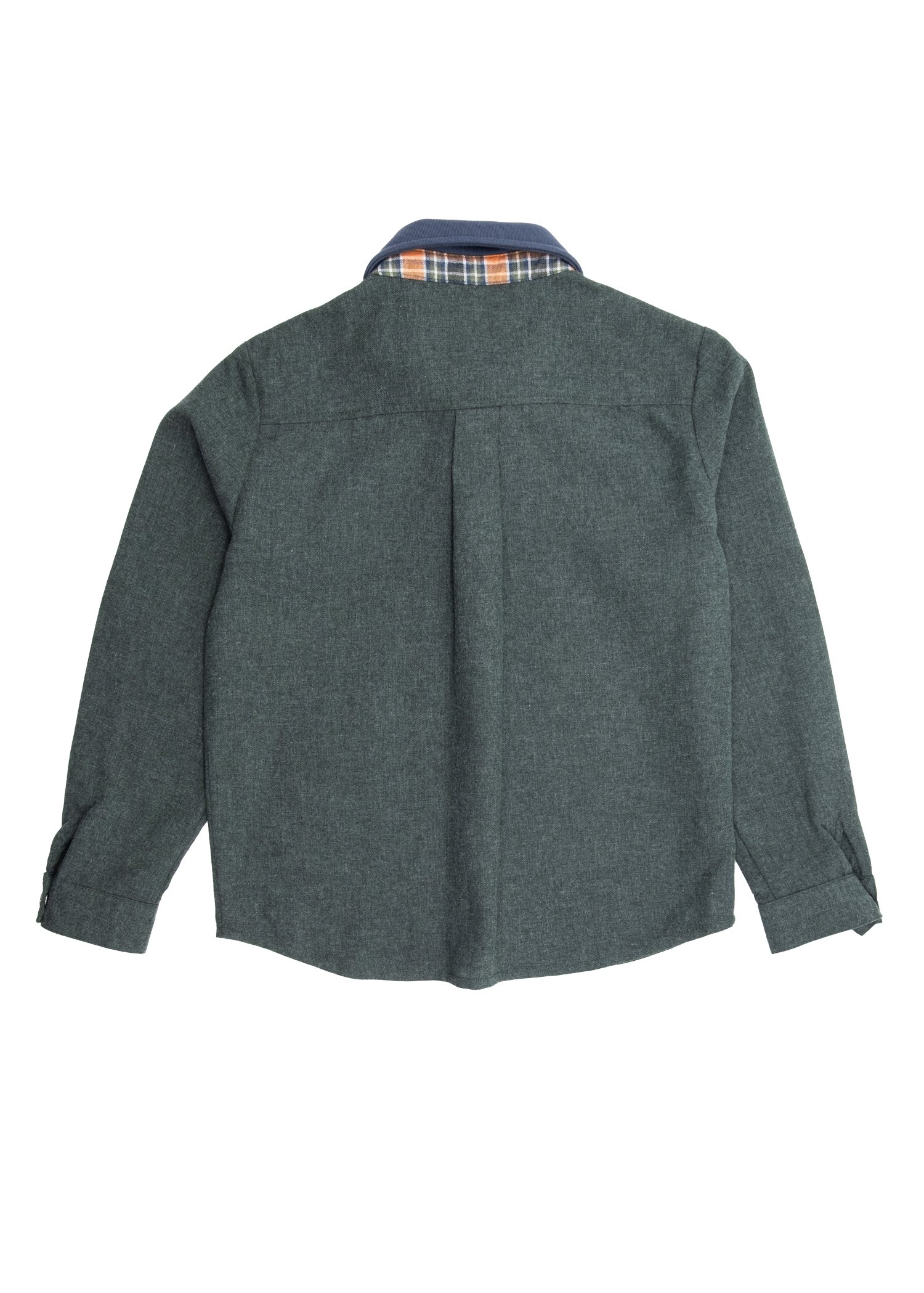 Dark Green Woven Winter Boy's Shirt