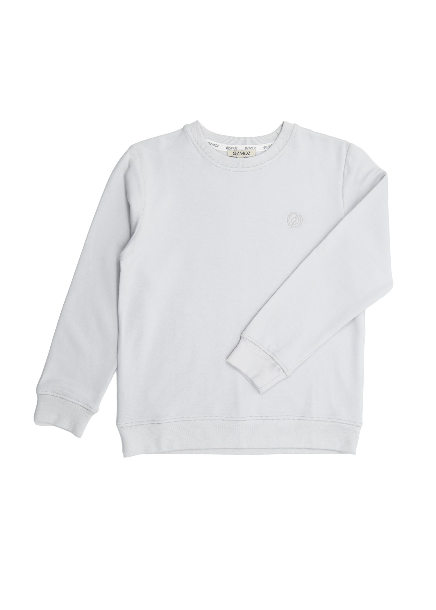 Bambu Kumaş Şardonlu Gri Kışlık Unisex Çocuk Sweatshirt