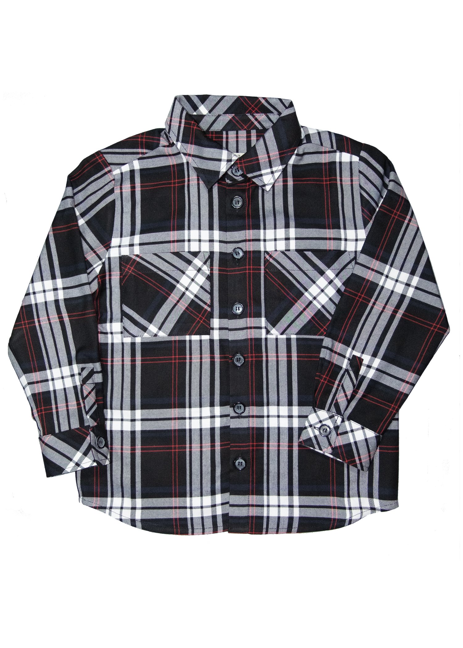 Cotton Lumberjack Winter Boy's Shirt Black