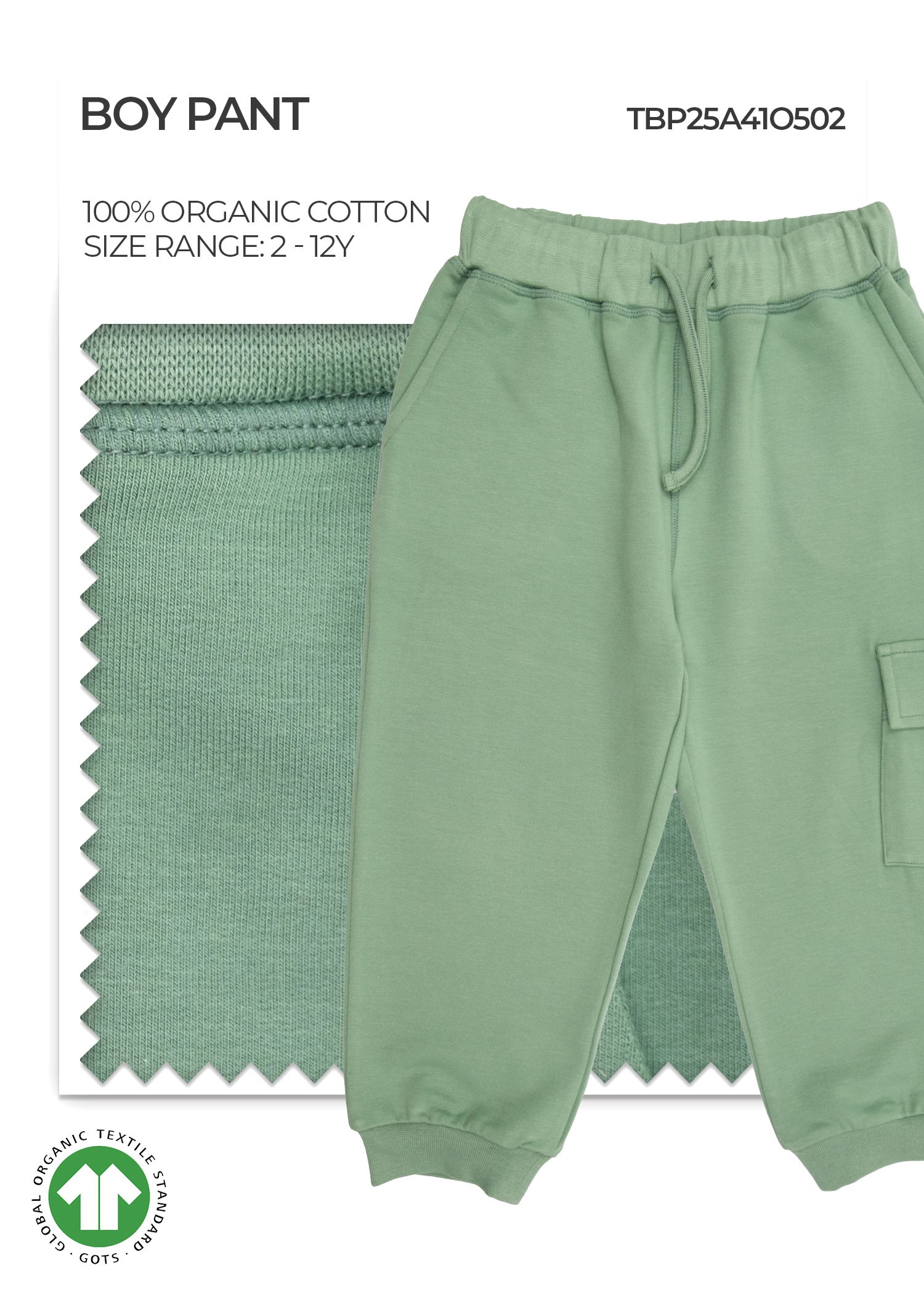 Organic Green Boy Pant