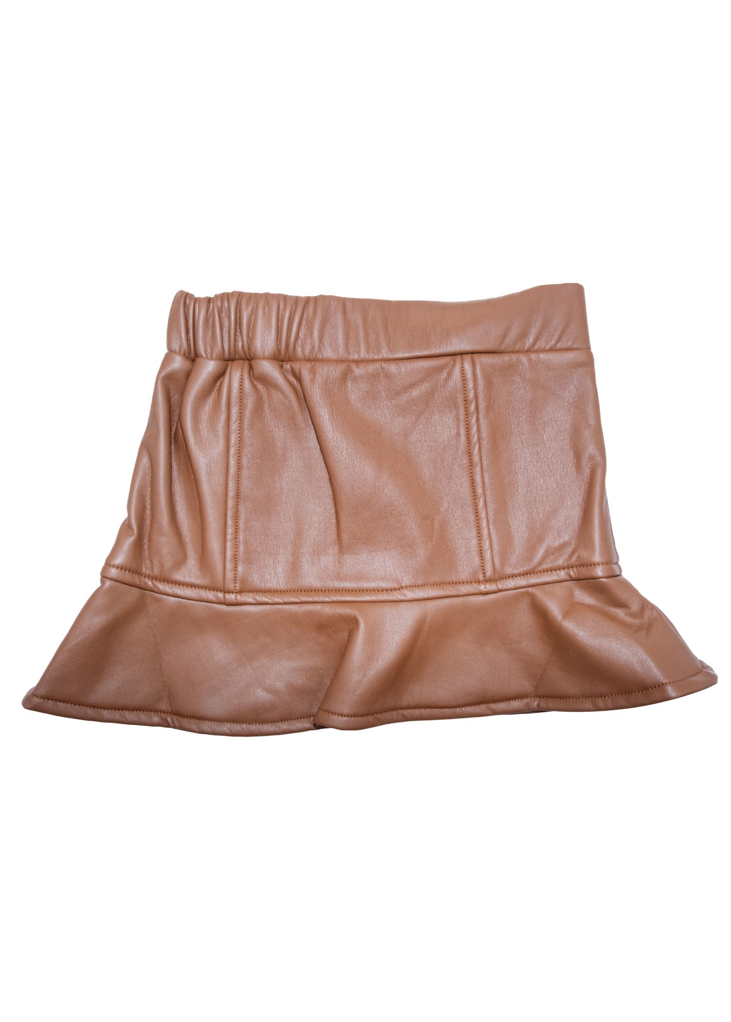 Velvet Lined Faux Leather Winter Girls Skirt