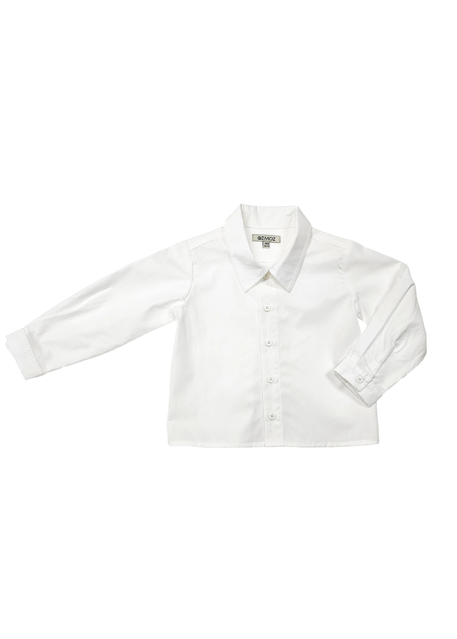 White Woven Classic Baby Boys Shirt