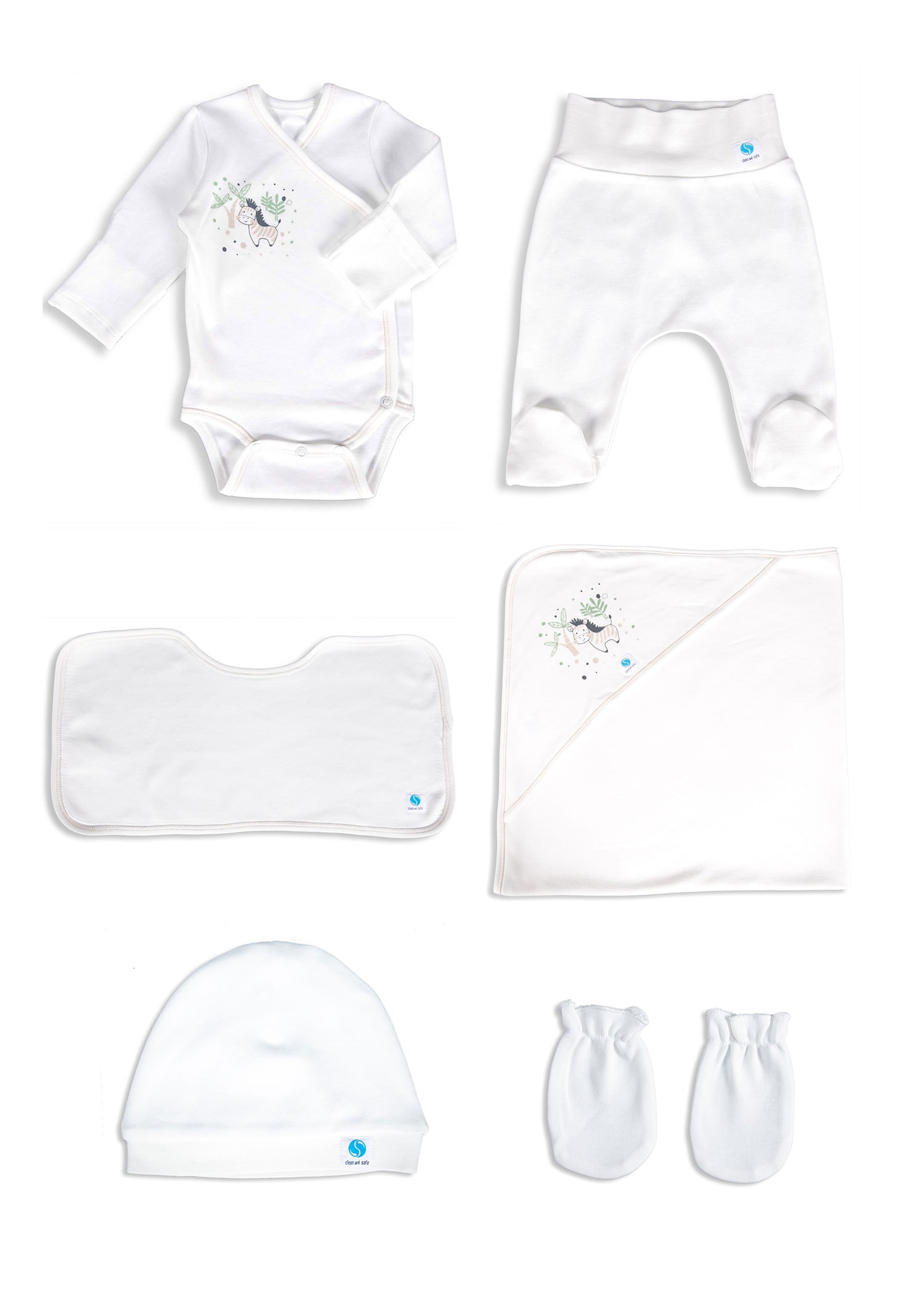 Clean and Safe Sterile Ready-to-Wear Organic Hospital Set - 6 Piece