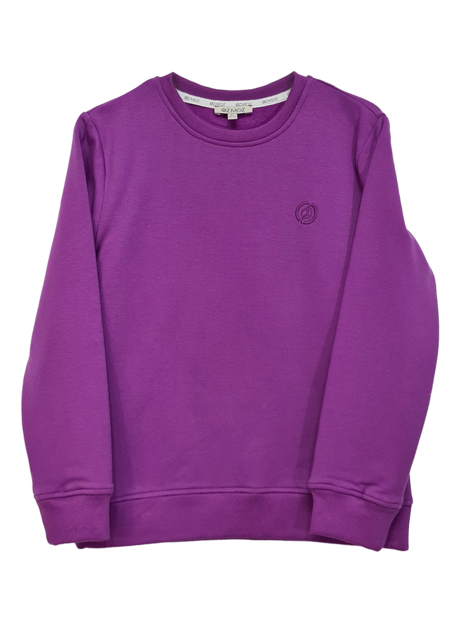 Organik Pamuk Bambu Kumaş Unisex Çocuk Sweatshirt Mor