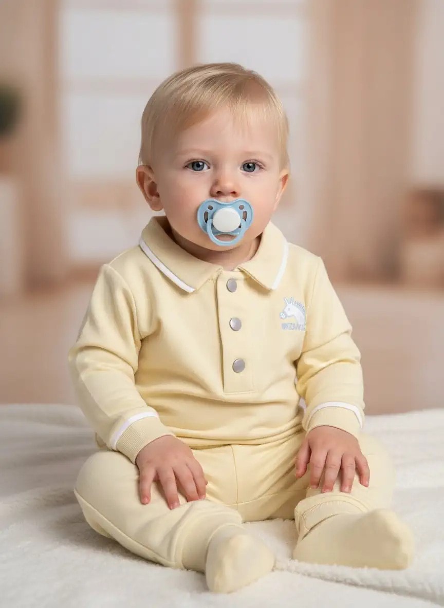 Organic Hay Yellow Baby Boy Top