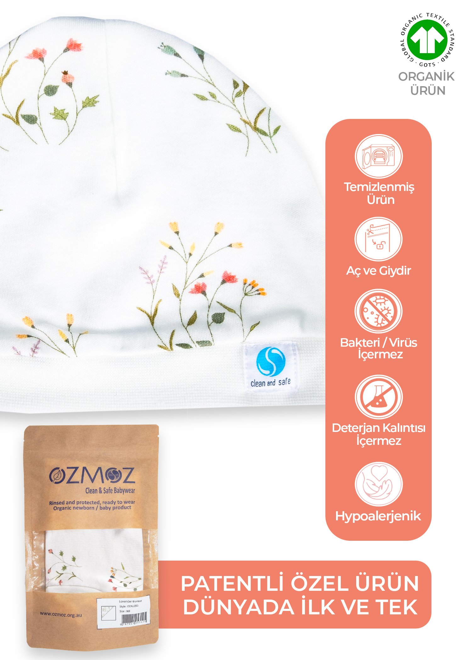 Clean&Safe Organik Steril Temizlenmiş Organik Bere